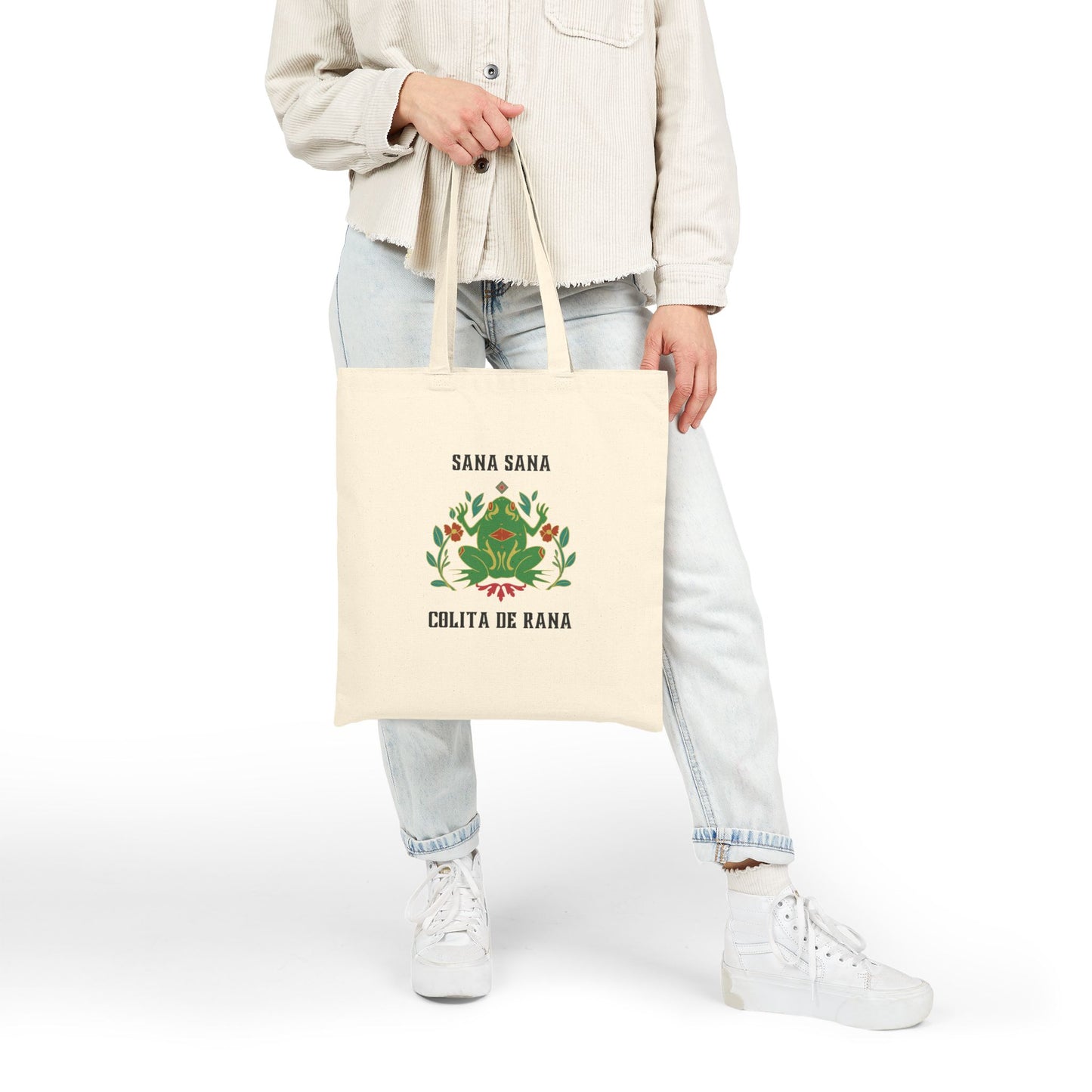 Sana Sana Colita De Rana Tote Bag | Sana Sana Colita de Rana Badge , Shoulder Bag , Reusable Grocery Bag , Handbag , Grocery Bag