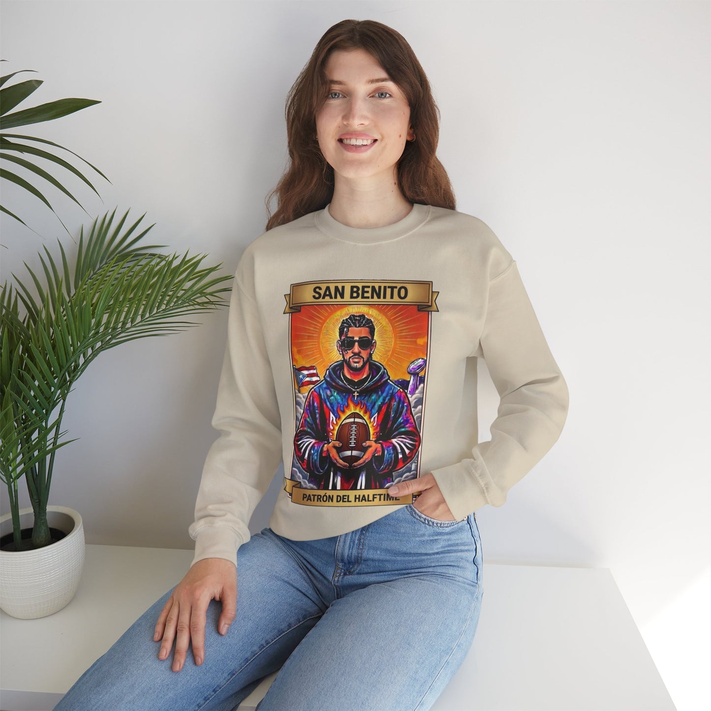 San Benito Bowl Sweater | Unisex Latino Sweater Puerto Rico Tee, San Benito Halftime Show, Team Benito Gift, Boricua Unisex Graphic Tee