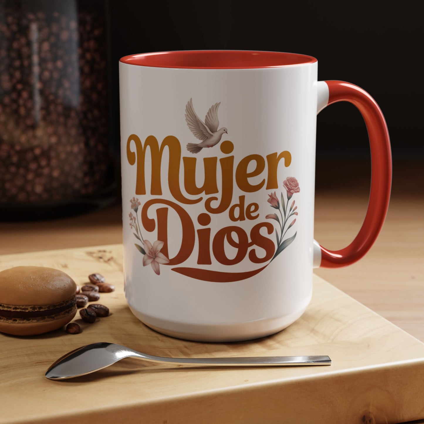Mujer de Dios Mug - Faith Gift for Christian Latina Women - Catholic Spiritual Coffee Cup - Taza Cristiana Regalo Religioso
