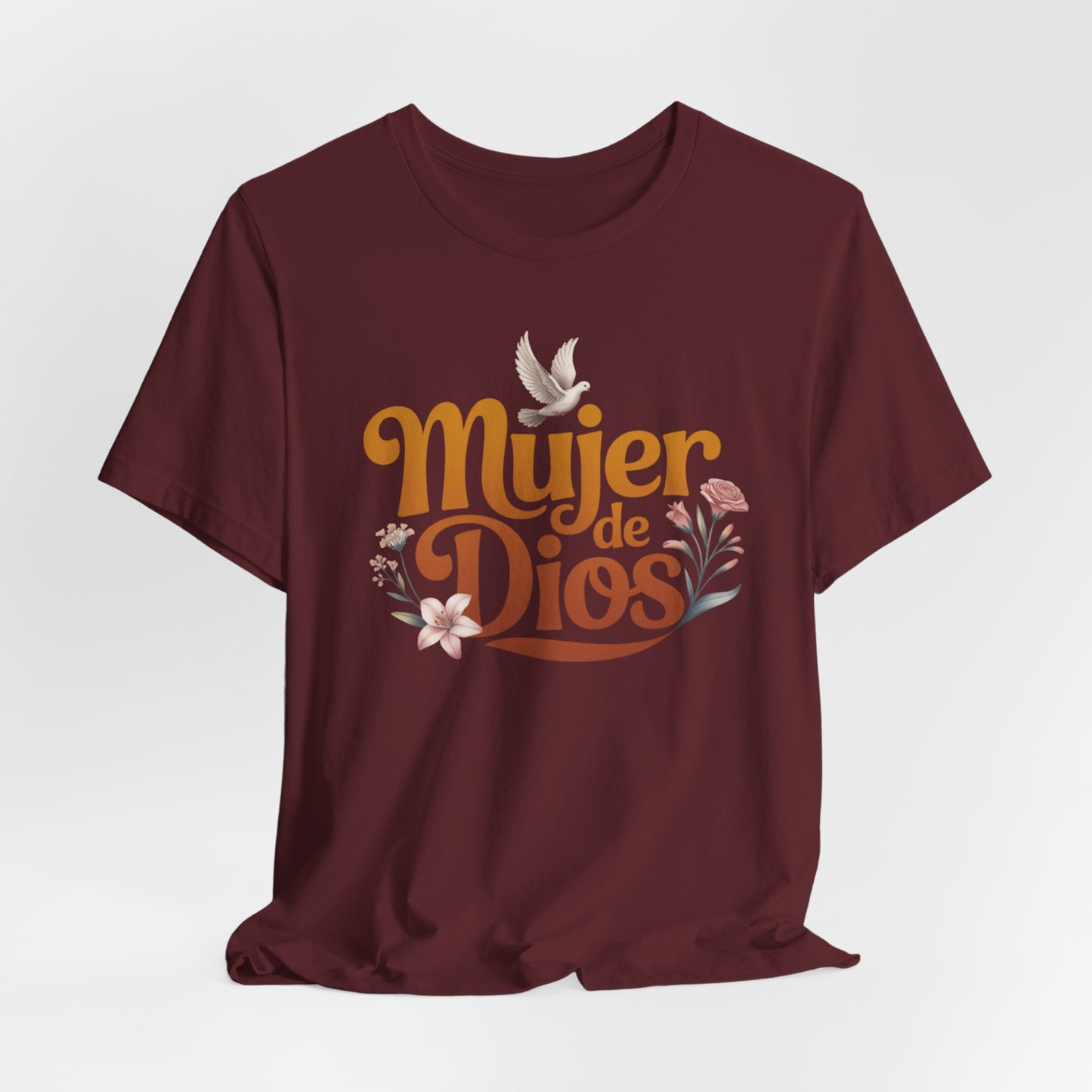 Mujer de Dios T-Shirt - Faith Based Latina Tee - Christian Spanish Gift - Catholic Blessed Mujer Shirt