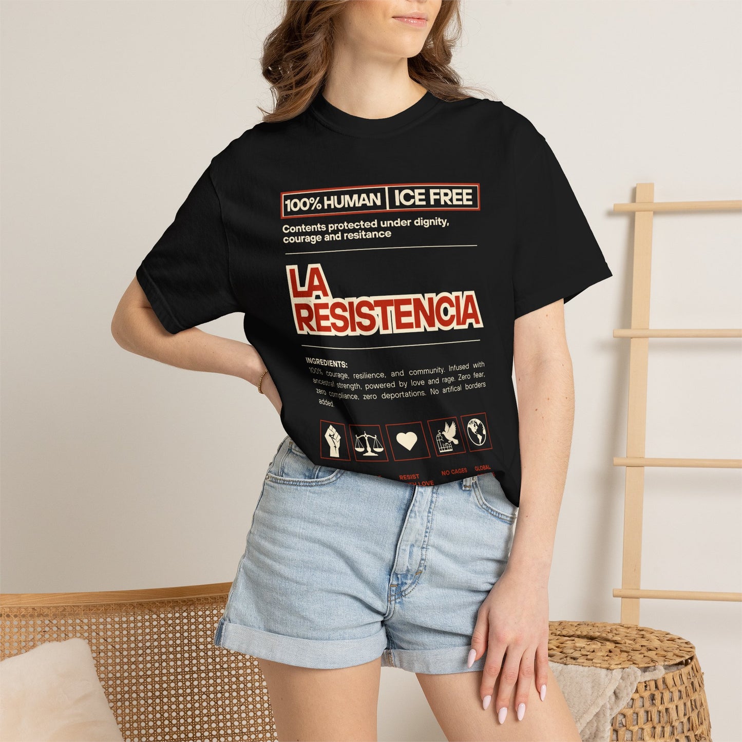 La Resistencia ICE FREE Shirt | Immigrant Shirt Activites Tee |  Political Shirt | Bilingual Shirt