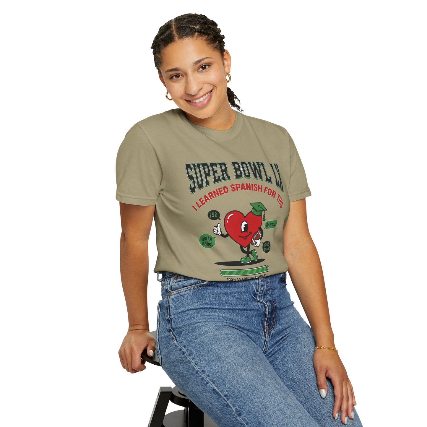 Funny Game Day Shirt, SNL I learned Spanish for This Shirt, Duolingo Joke Tee, Comfort Colors Bilingual Tee