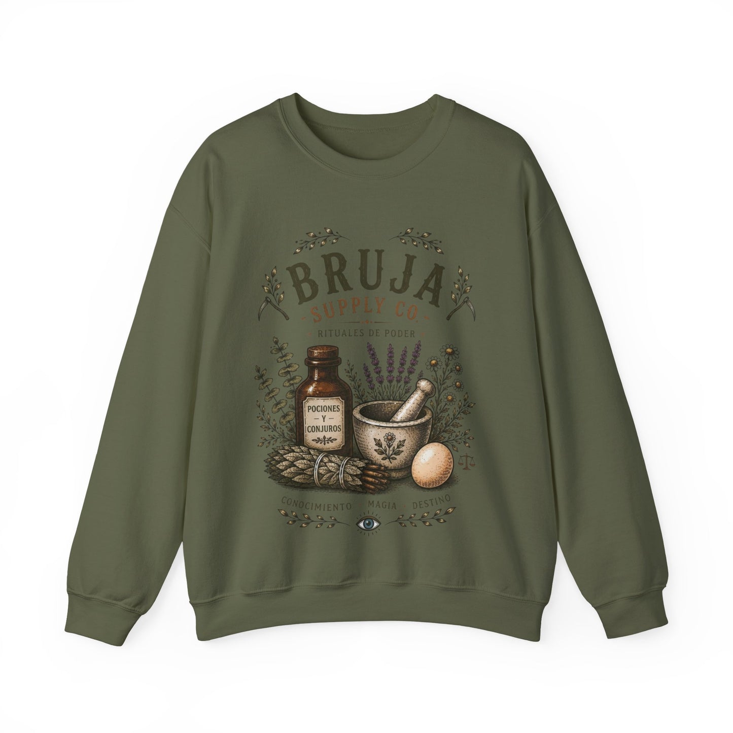 Bruja Sweatshirt - Latina Witch Magic Power Sudadera - Spanish Gift for Her - Bruja Vibes Only - Latina Pride Clothing