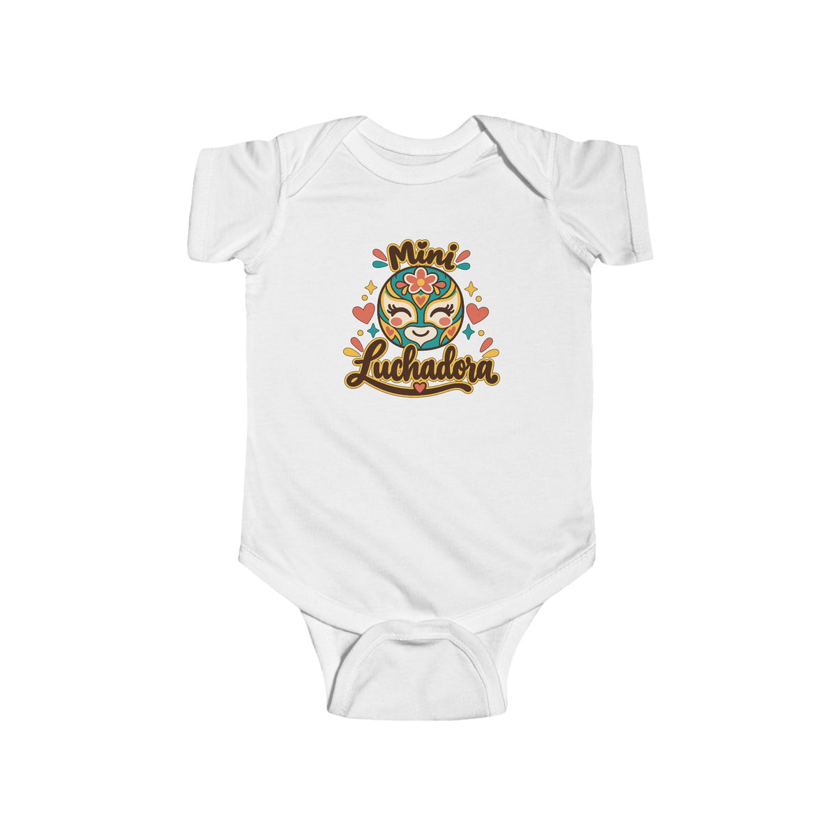 Mini Luchadora Onesie - Mexican Baby Girl Bodysuit - Lucha Libre Baby Shower Gift - Cute Luchadora Infant One Piece