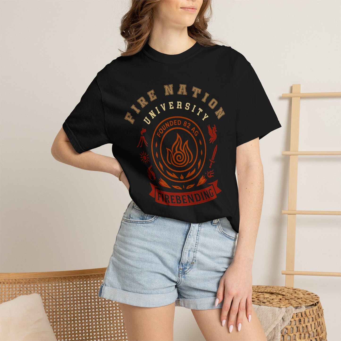 Fire Nation University Shirt | The Last Airbender Gift , Earth Kingdom Tee | Anime Fan Art