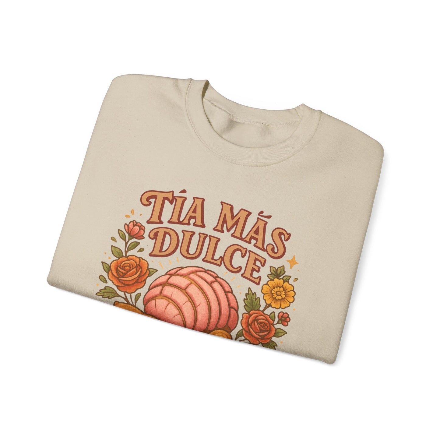 Tía Más Dulce Crewneck Sweatshirt | Concha and Pan Dulce Illustration | Customized Tia Sweater