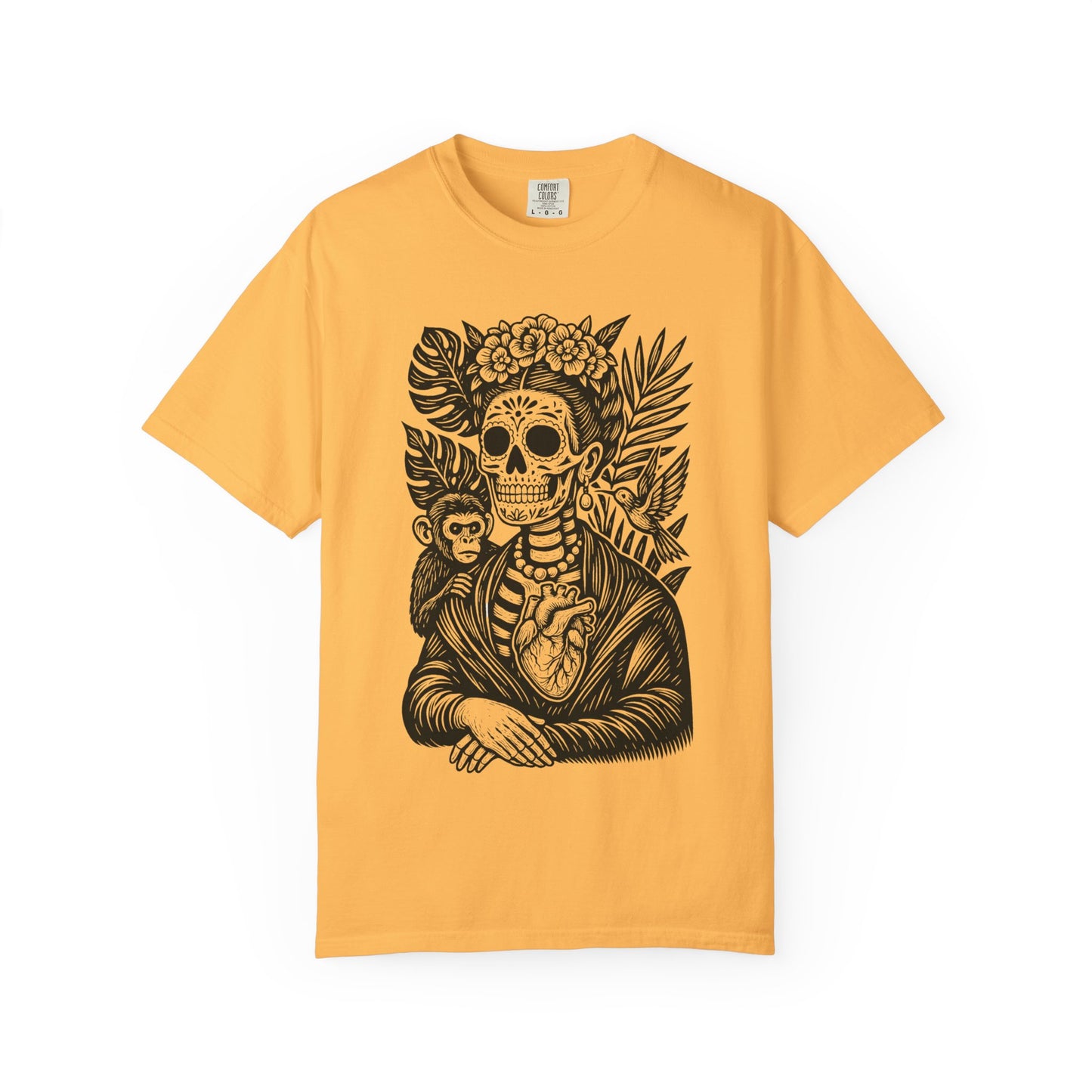 Frida Calavera Tee | Dia De los Muertos Fine Art Shirt, Eskeletos,  Frida Remix, Latina owned business support,
