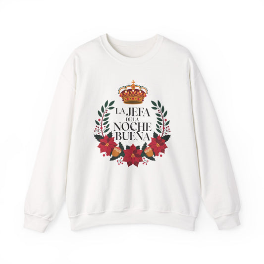 La Jefa de la Noche Buena Sweatshirt - Latina Christmas Sweater - Navidad Gift for Mama Tia Abuela
