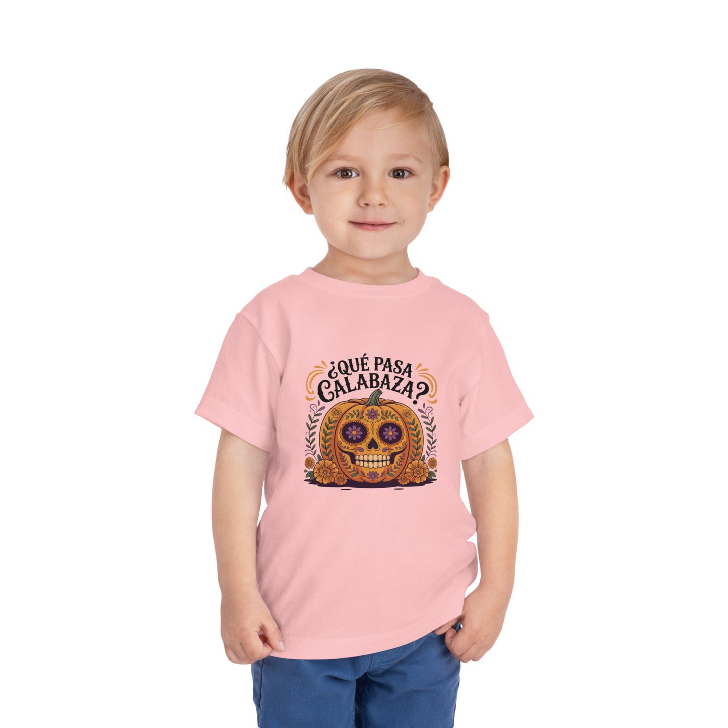 Que Pasa Calabaza Toddler T-Shirt - Funny Spanish Phrase Tee - Latino Culture Hispanic Heritage Gift - Bilingual Humor Shirt