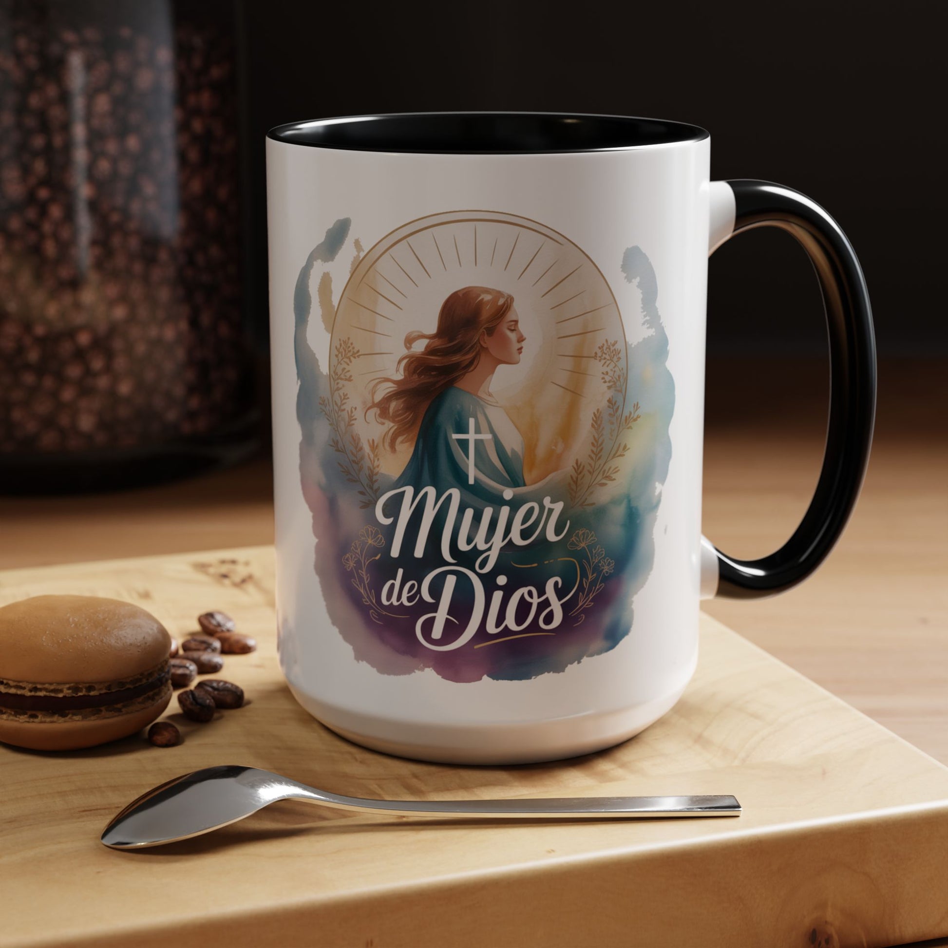 Mujer de Dios Mug — Faith Coffee Cup for Christian Latina Women, Catholic Gift, Inspirational Spanish Religious Mug (view 2 of 8)