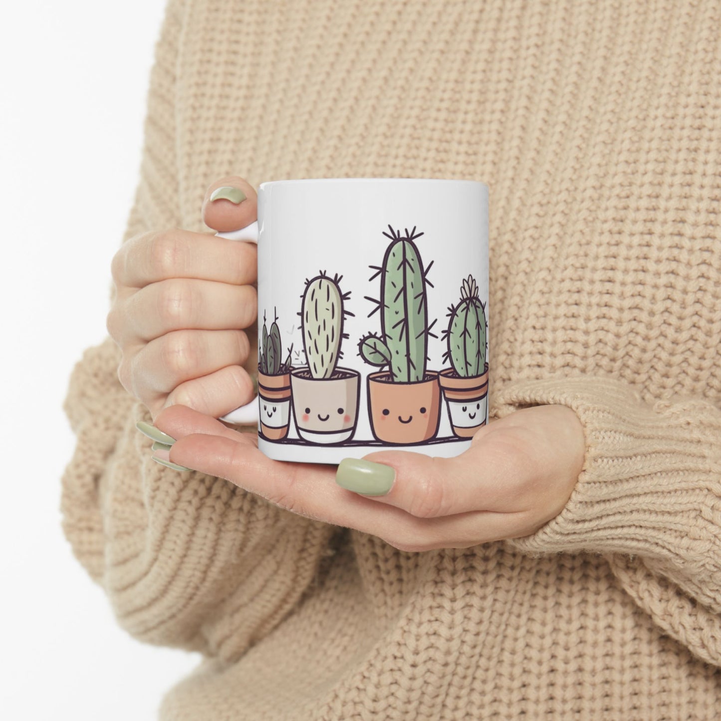 Cute Cacti Ceramic Mug
