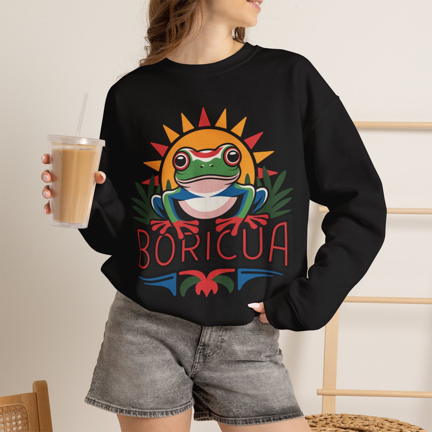 Boricua Sweatshirt - Puerto Rican Pride Gift - Borinquen Heritage Sudadera - Latino Hispanic Pride Wear