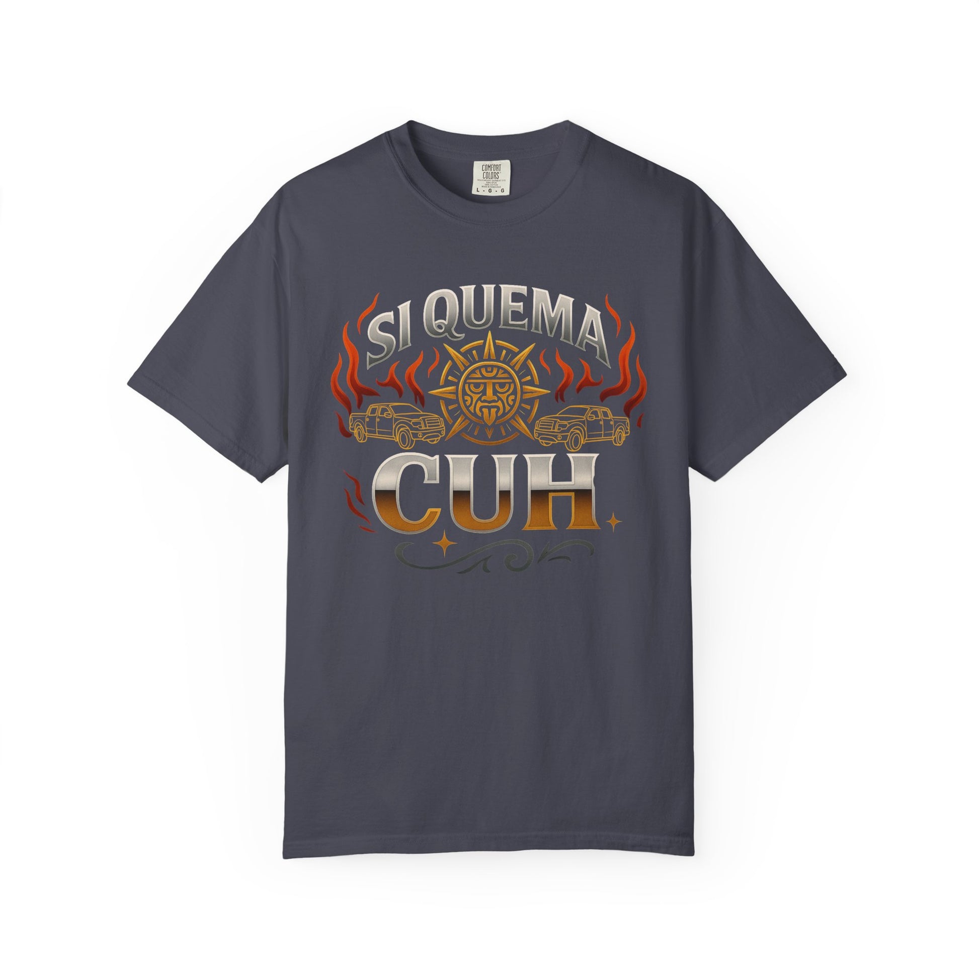 Si Quema Cuh Shirt T-Shirt — Chicano Streetwear Tee (view 4 of 10)