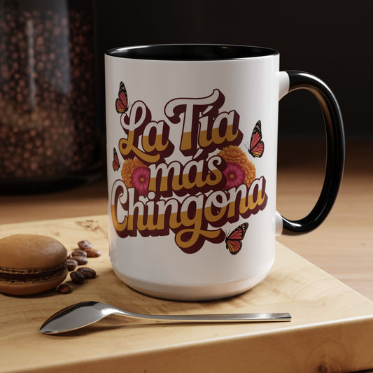 Tia Mas Chingona Mug — Best Tia Ever Coffee Cup, Tia Gift, Latino Family Gift, Hispanic Aunt Mug, Tia Querida Birthday Present