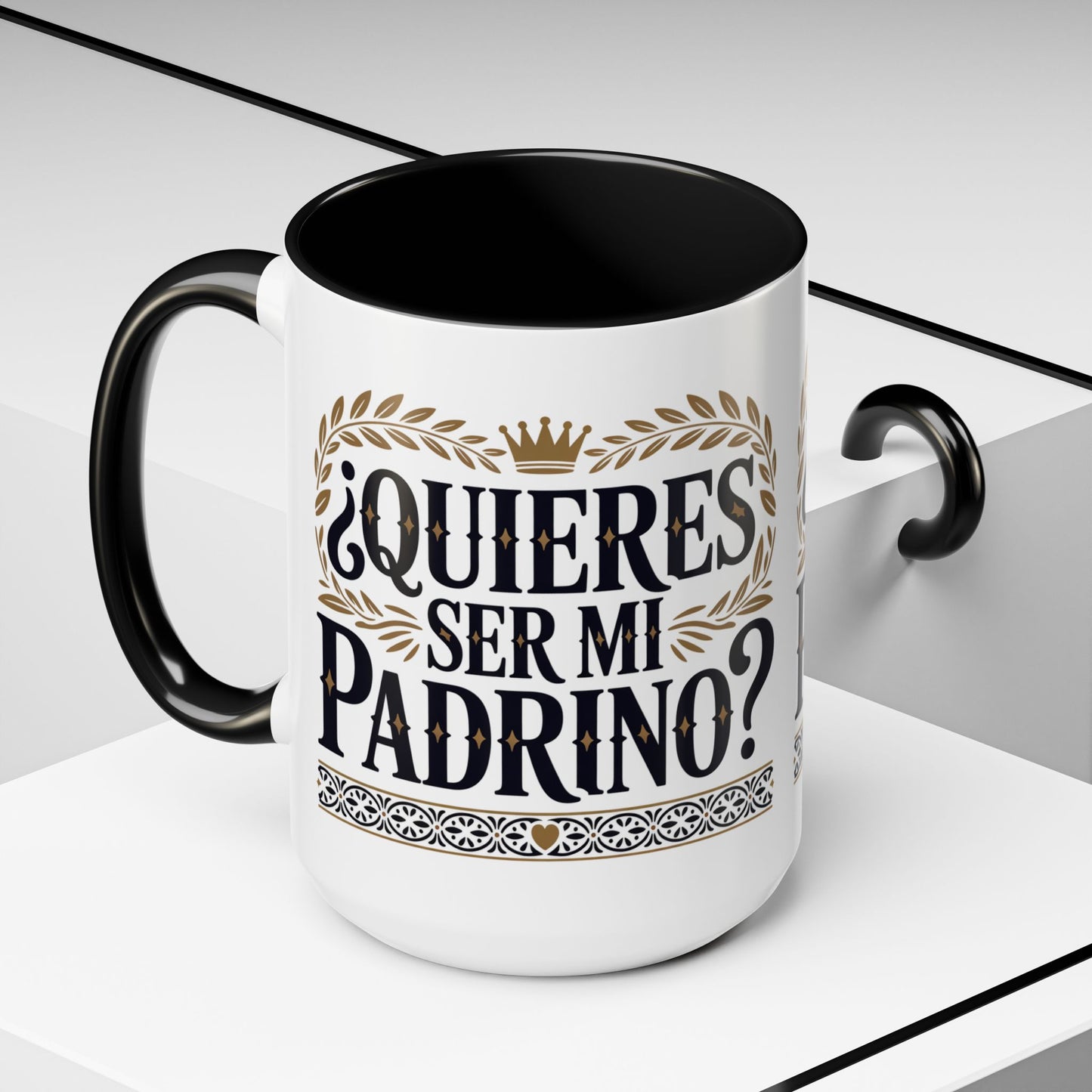 Quieres Ser Mi Padrino Mug — Latino Godfather Coffee Cup Gift (view 3 of 8)