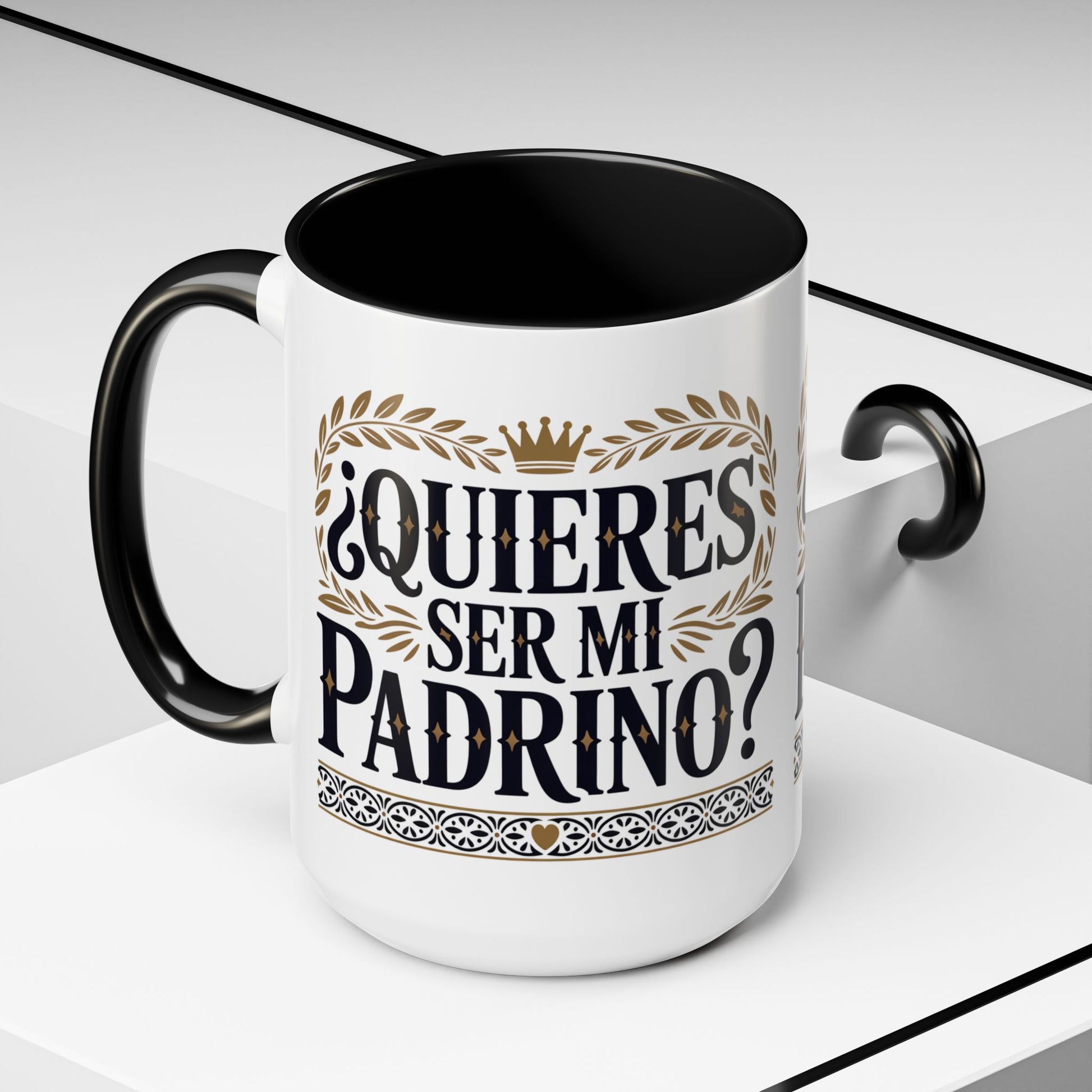Quieres Ser Mi Padrino Mug — Latino Godfather Coffee Cup Gift (view 3 of 8)
