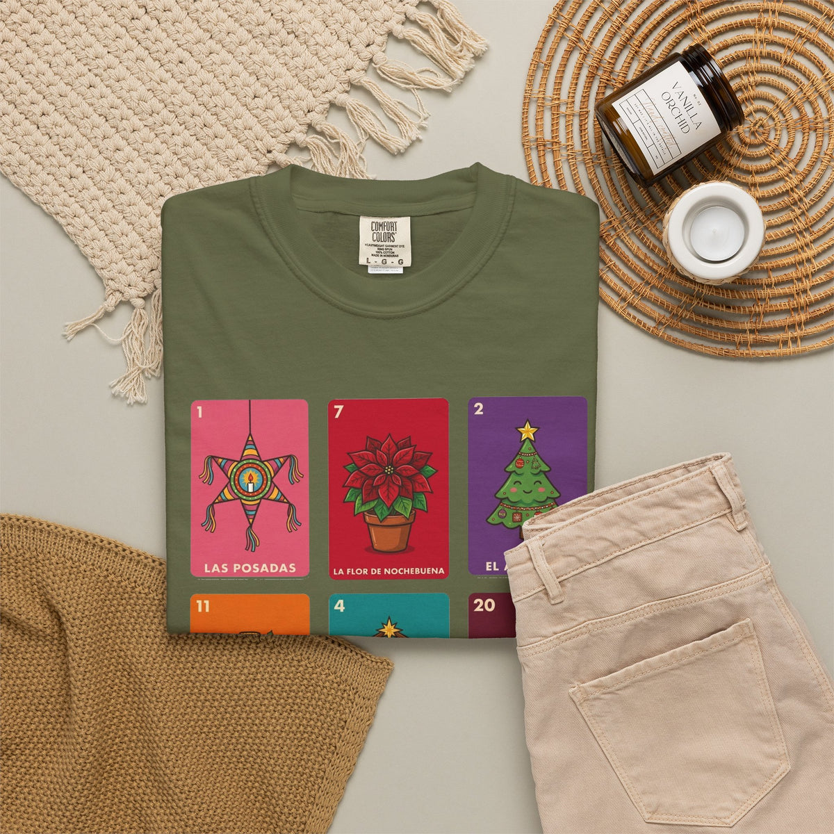 Loteria Navidad Shirt - Mexican Christmas Loteria Tee - Navidad Mexicana Posadas Tamales Ponche - Feliz Navidad Gift
