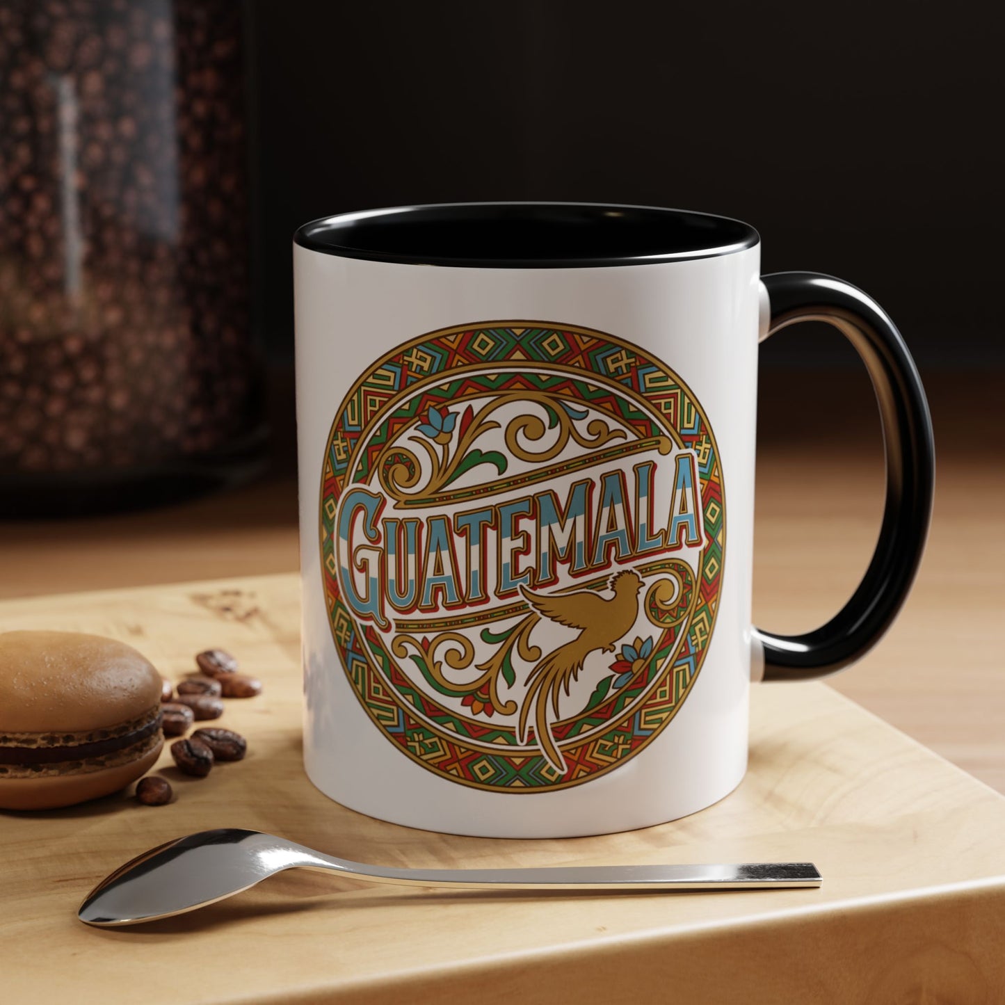 Guatemala Mug - Guatemalteco Pride Coffee Cup, Chapina Cultura Gift, Quetzal Bird Design, Central American Heritage