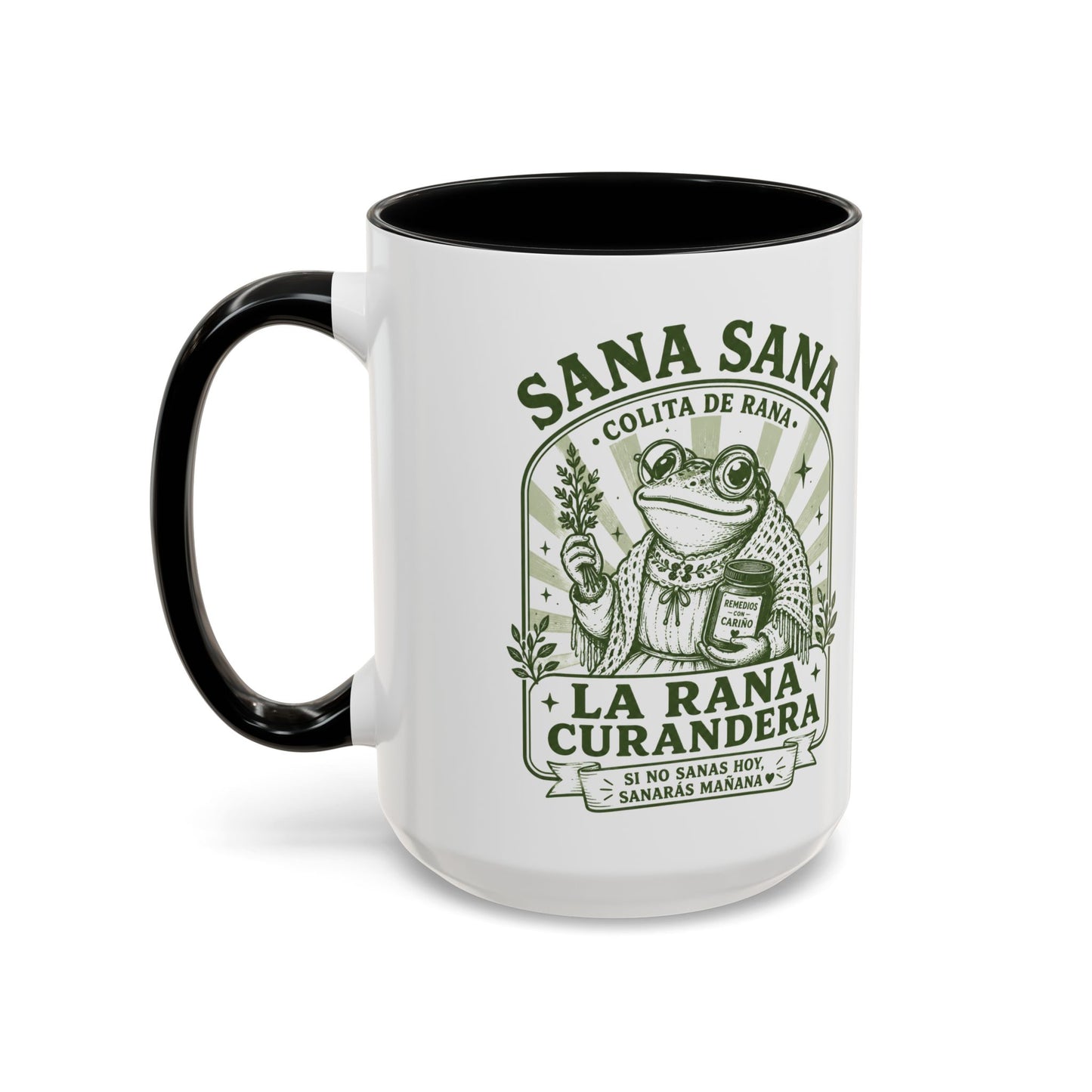 Colita De Rana Mug - Funny Spanish Saying Coffee Cup - Latina Gift Taza Divertida - Bilingual Humor Mug for Her