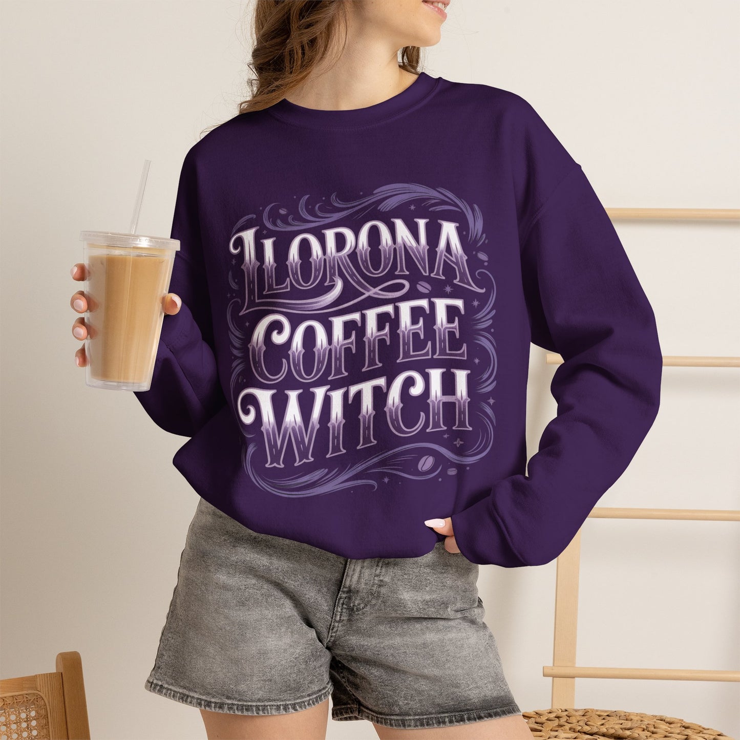 Llorona Before Coffee Sweatshirt - Latino Culture Humor Tee - Hispanic Cafecito Vibes Gift - Funny Spanish Morning Mood Shirt