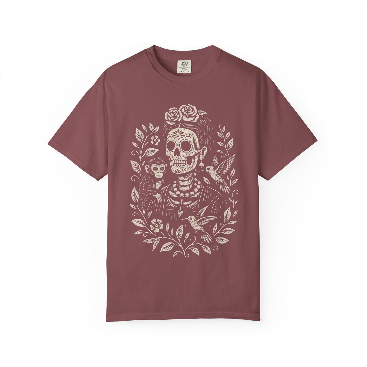 Frida Calavera Tee | Dia De los Muertos Fine Art Shirt, Eskeletos,  Frida Remix, Latina owned business support,