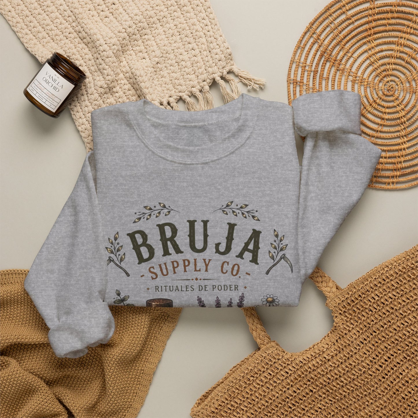 Bruja Sweatshirt - Latina Witch Magic Power Sudadera - Spanish Gift for Her - Bruja Vibes Only - Latina Pride Clothing