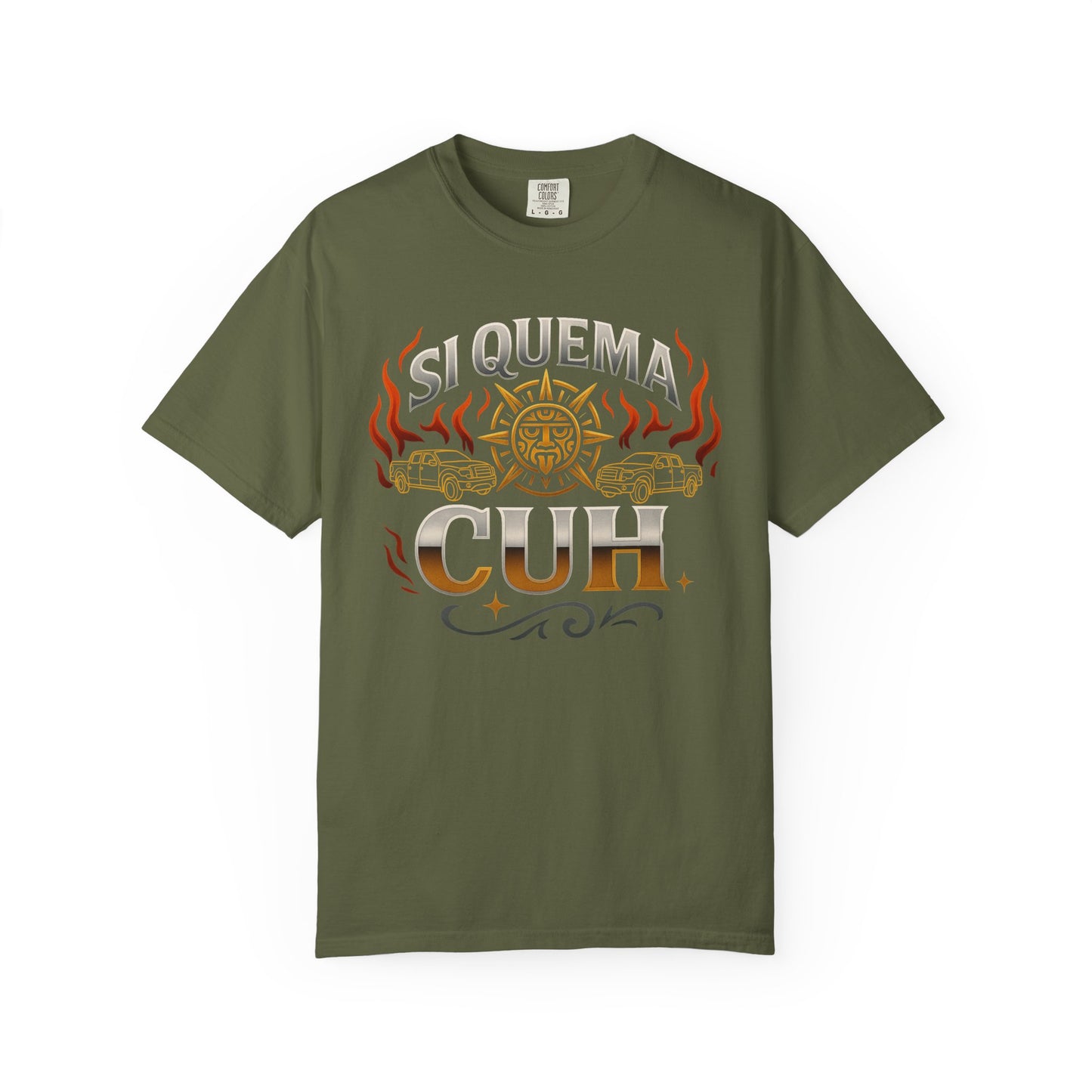 Si Quema Cuh Shirt T-Shirt — Chicano Streetwear Tee (view 5 of 10)