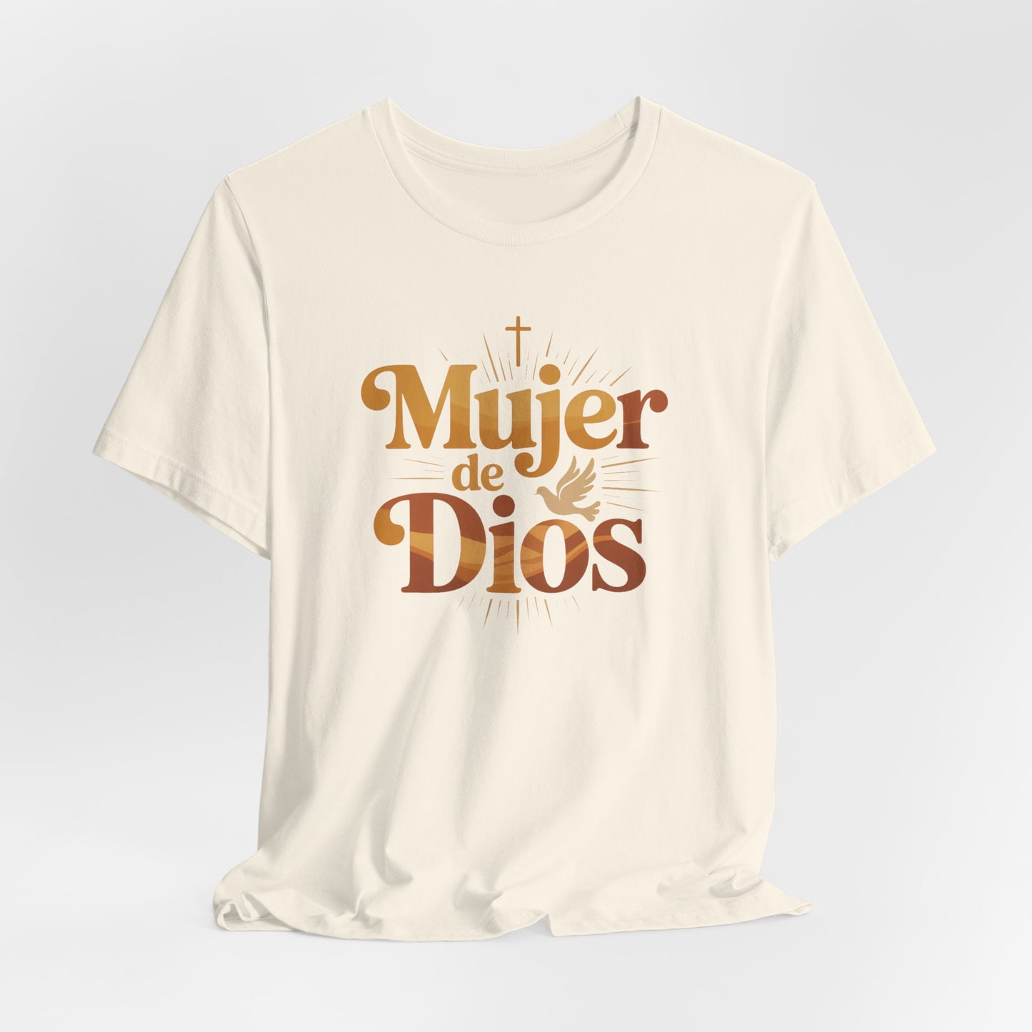 Mujer de Dios T-Shirt - Spanish Faith Tee for Christian Latina Women - Religious Gift Camisa Bendecida