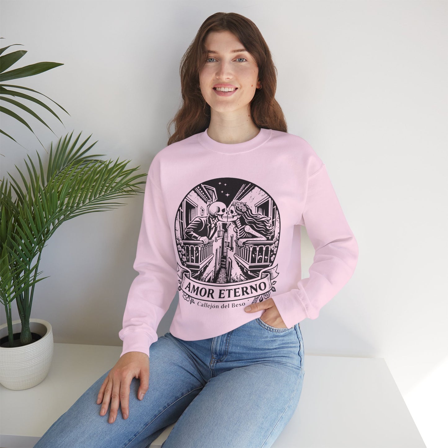 Amor Eterno Sweatshirt - Eternal Love Gift for Her, Hispanic Love Wear, Relationship Goals Corazon Forever Hoodie