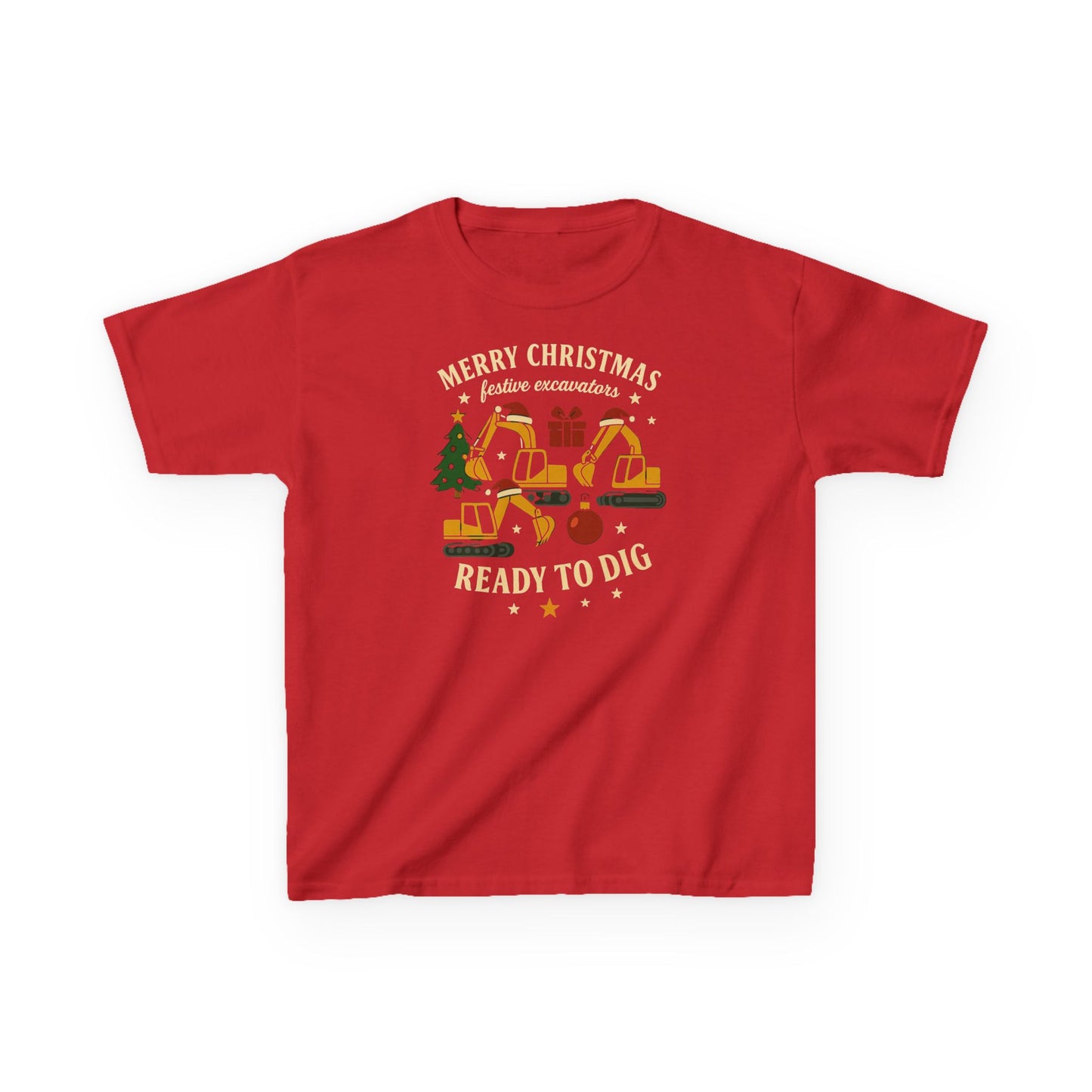 Christmas Excavator Kids shirt