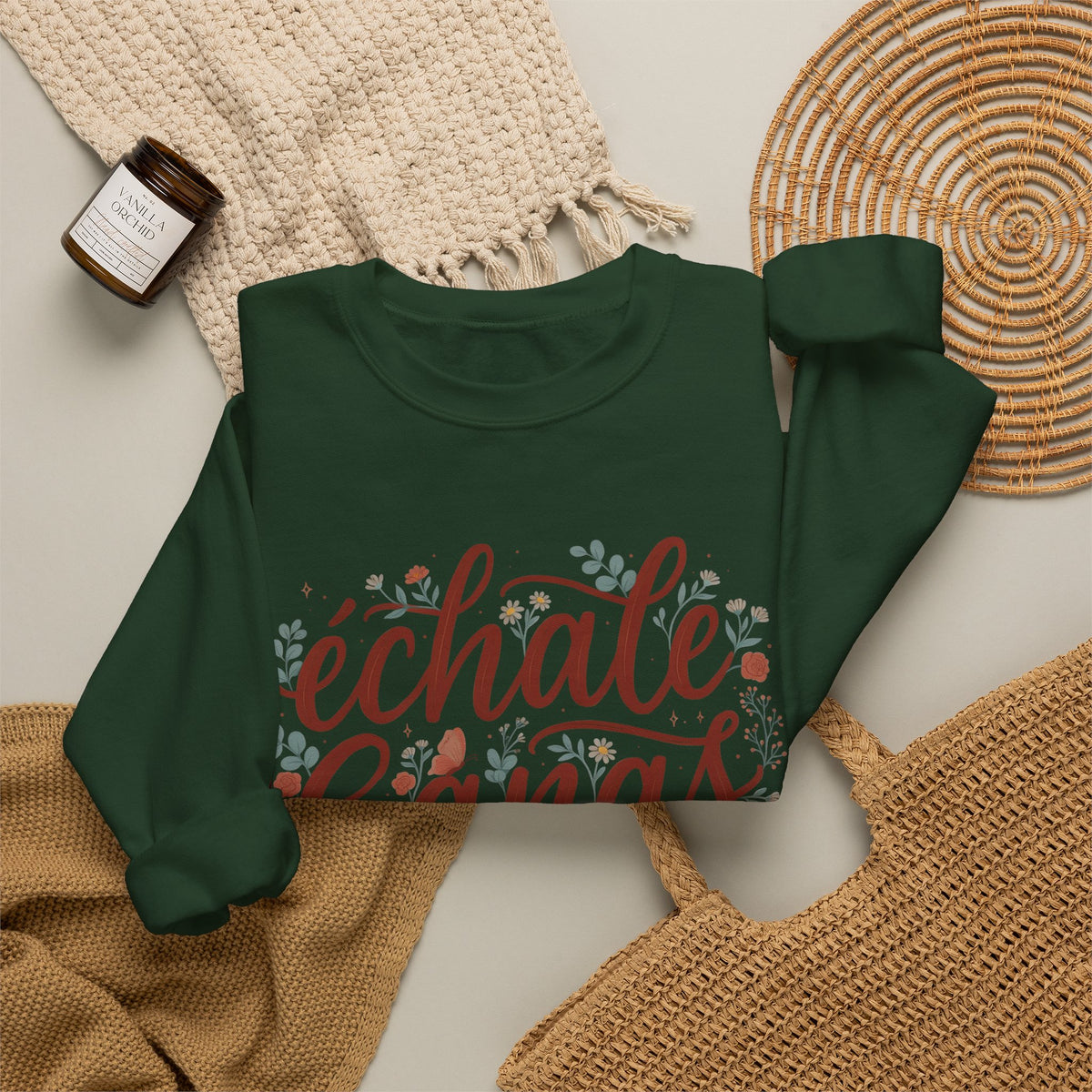 Echale Ganas Sweatshirt - Latina Motivational Gift - Spanish Inspirational Pullover for Her - Latina Pride Sudadera