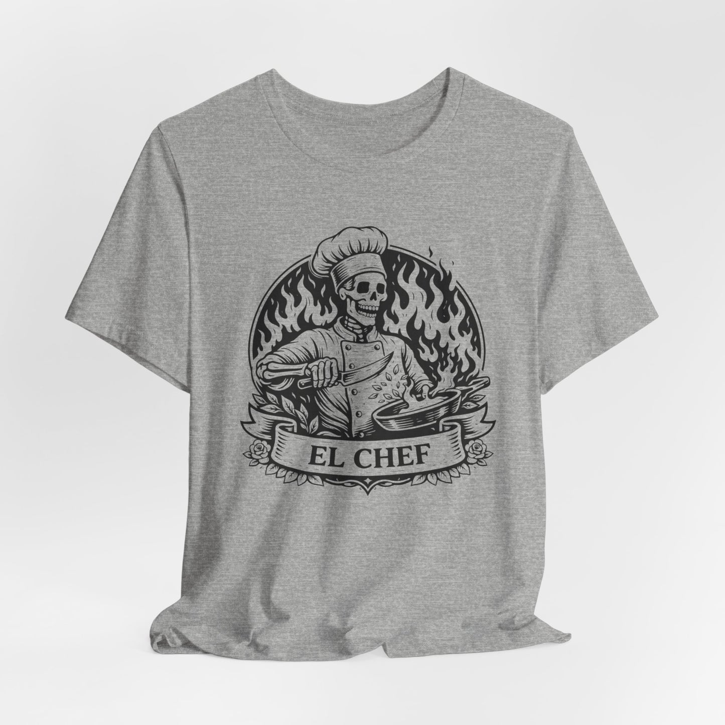 El Chef Loteria T-Shirt - Latino Art Tee Gift - Mexican Culture Chef Shirt - Hispanic Kitchen Loteria Tee - Chef Regalo