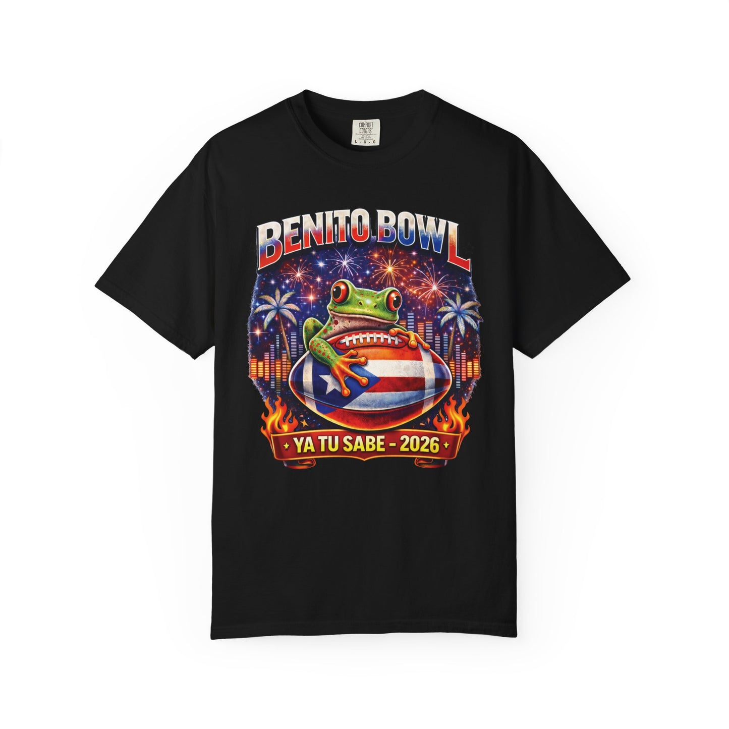 Puerto Rican Frog Half Time Show Game Day Shirt Benito Bowl Shirt, Shirt, Bunny Bowl Tee, Comfort Colors Tee