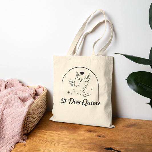 Si Dios Quiere Tote Bag Bags — Reusable Grocery Bag