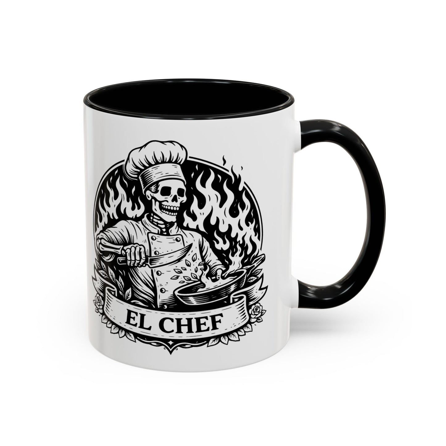 El Chef Loteria Mug - Latino Art Kitchen Cup - Mexican Chef Gift - Cocina Latina Aesthetic - Loteria Kitchen Decor