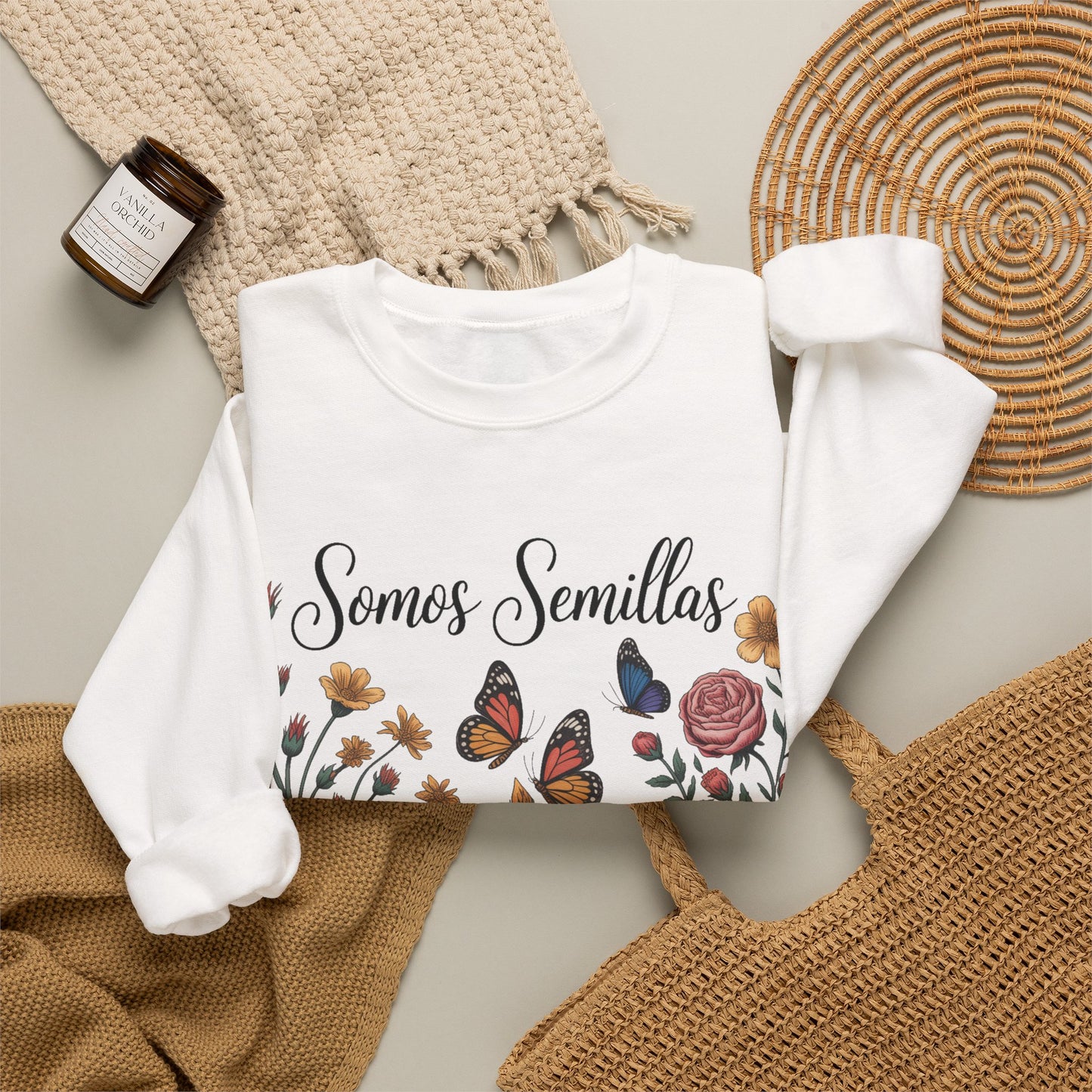 Somos Semillas Sweatshirt - Latino Pride We Are Seeds Message - Hispanic Heritage Inspirational Gift