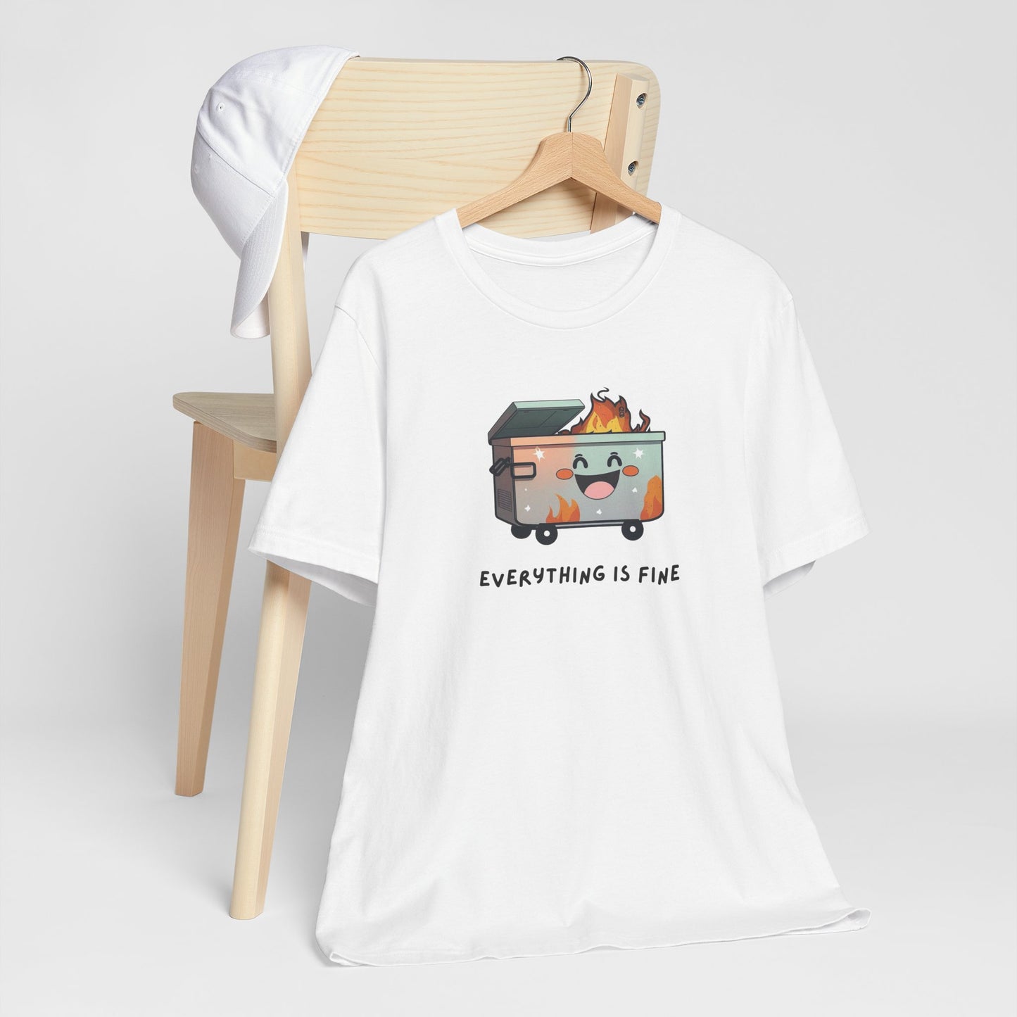 Everything is Fine Dumpster Fire Humor Shirt