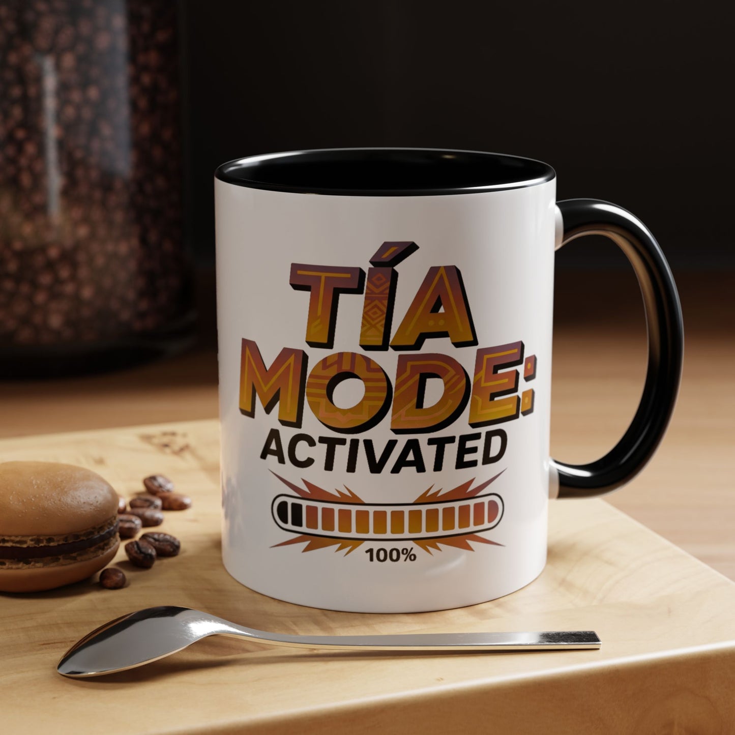 Tia Mode Activated Mug - Best Tia Ever Coffee Cup - Latino Family Gift - Tia Regalo - Spanish Aunt Gift - Mi Tia Favorita