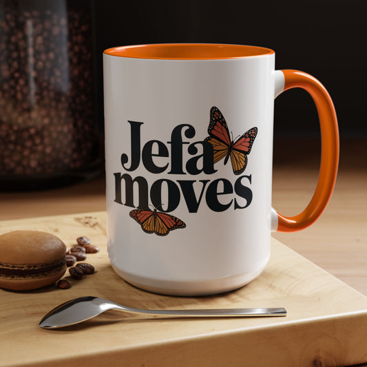 La Jefa Moves Mug - Female Boss Gift for Latina Women - Spanish Coffee Cup - Empowering Latina Gift - Bilingual Mug