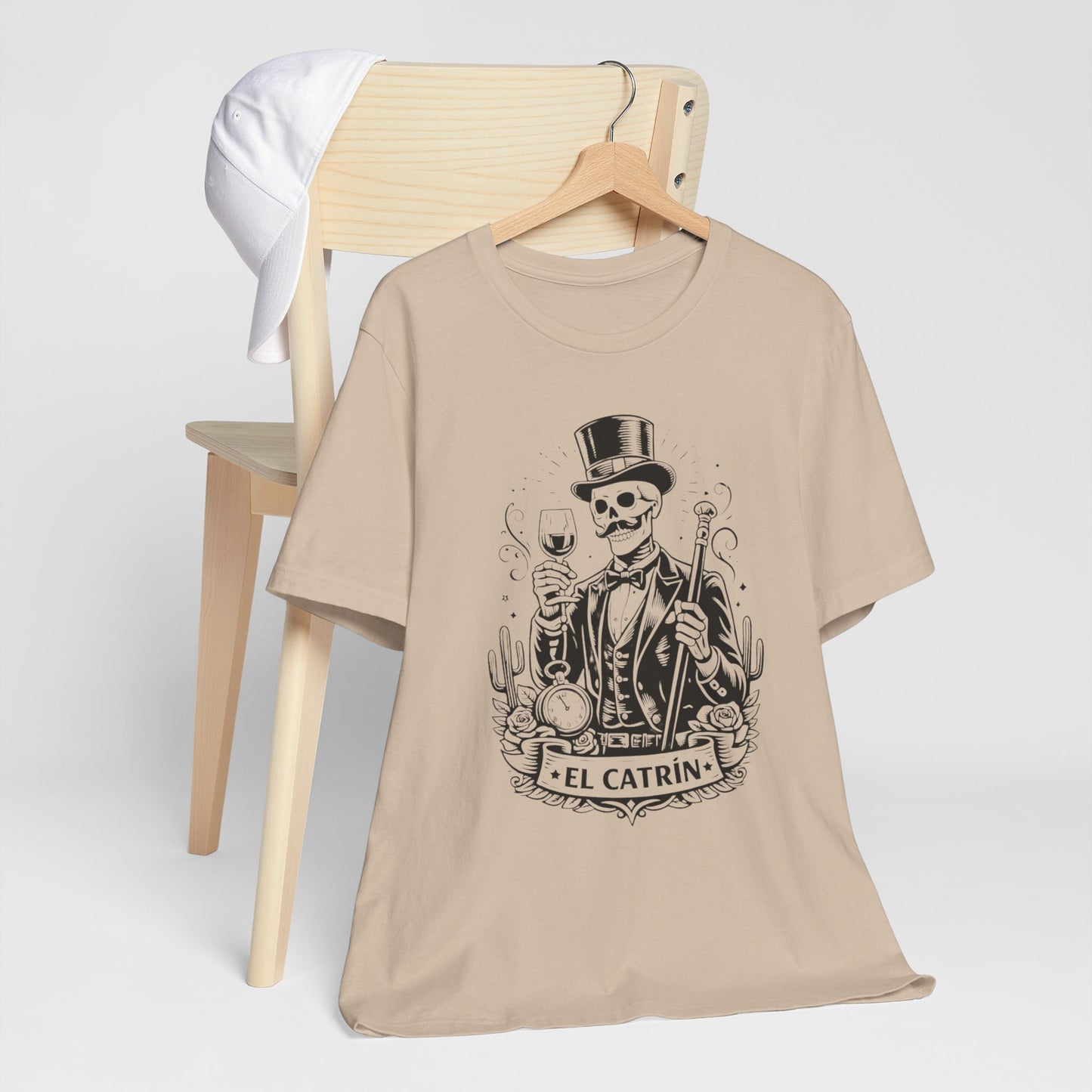 El Catrin T-Shirt - Mexican Skull Dia de los Muertos Tee - Latino Heritage Gift - Calavera Skeleton Art Shirt