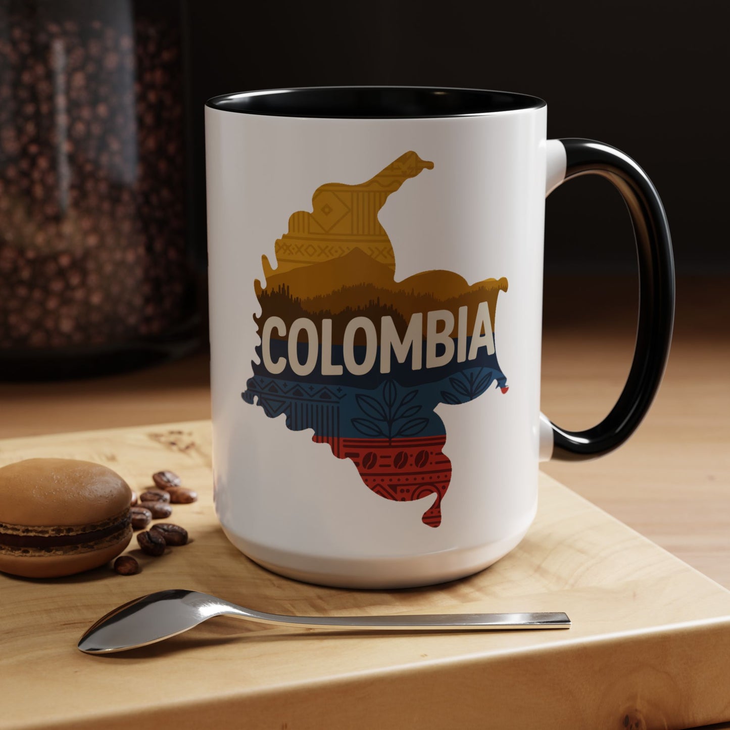 Colombia Mug - Colombian Heritage Gift, Orgullo Colombiano Coffee Cup, Mi Colombia Bella Souvenir for Hispanic Pride