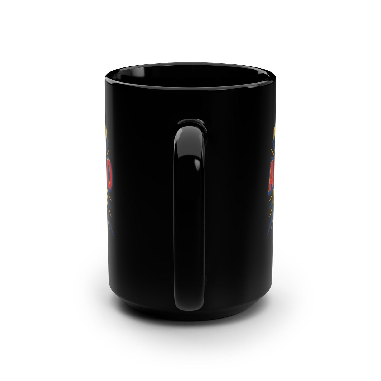 Do Not Fear Abuelo Is Here Mug Art | Black Mug, 15oz Tazo de Regalo
