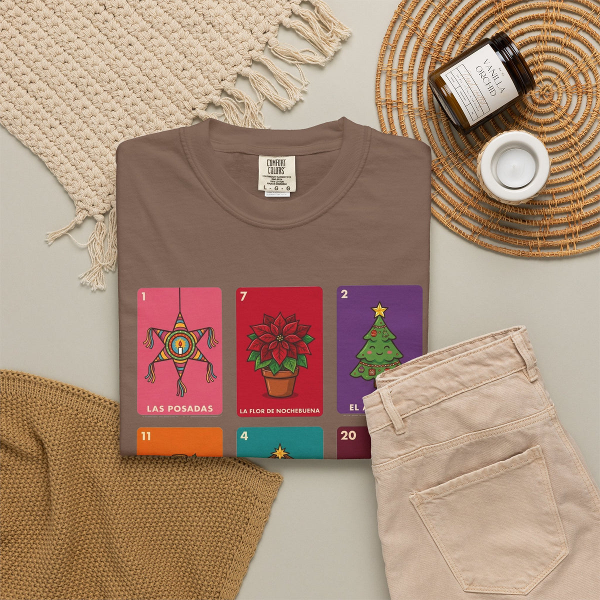 Loteria Navidad Shirt - Mexican Christmas Loteria Tee - Navidad Mexicana Posadas Tamales Ponche - Feliz Navidad Gift