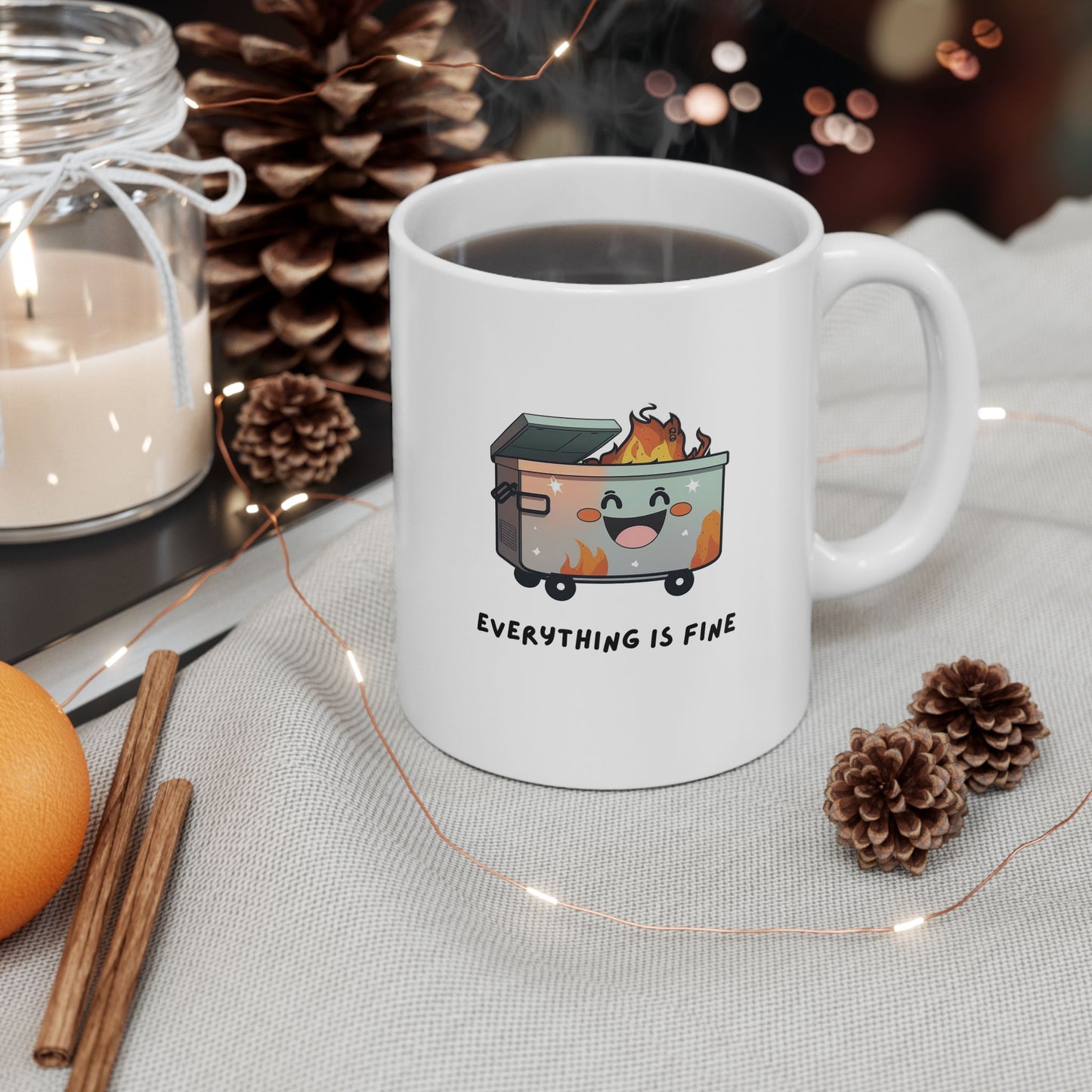 Everything is Fine Anthrope Coffee Mug