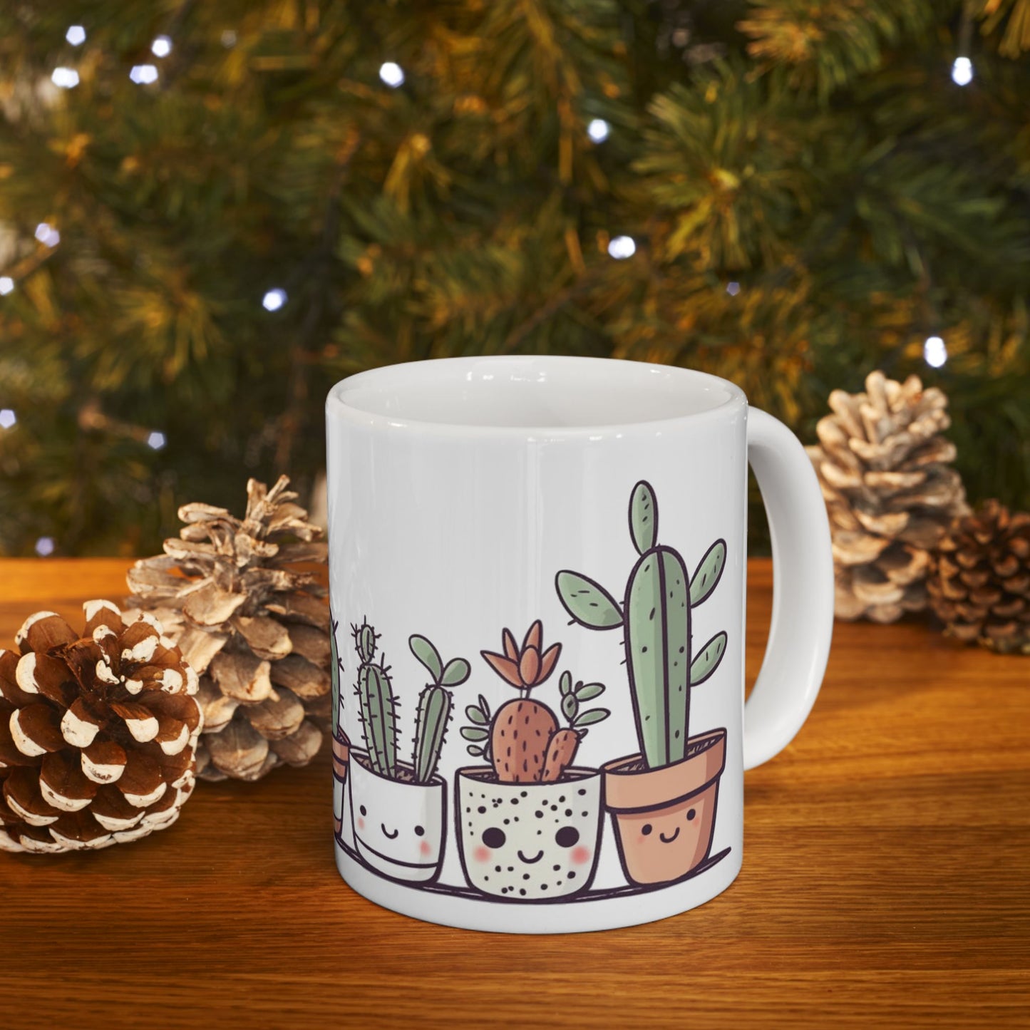 Cute Cacti Ceramic Mug