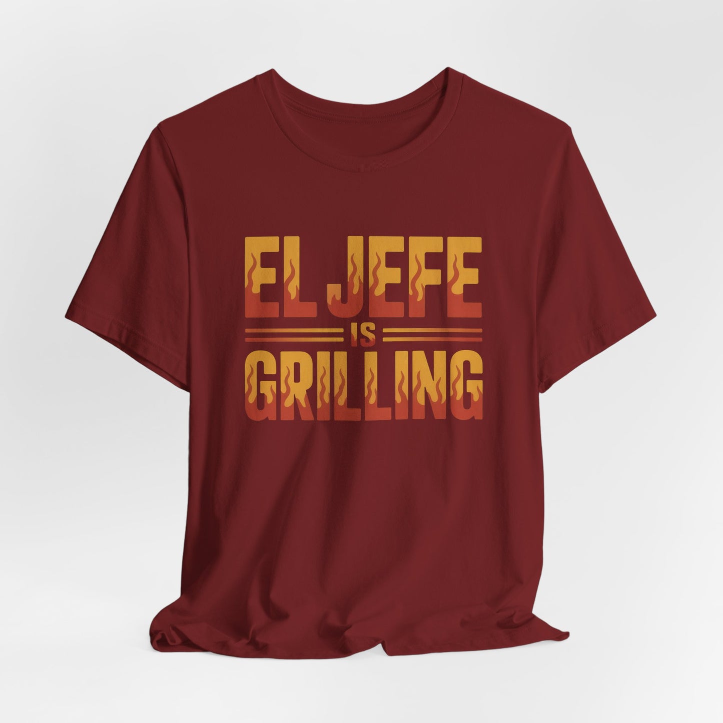 El Jefe is Grilling T-Shirt - Latino Boss Man Shirt, Hispanic Pride Tee, Spanish Jefe Gift, Latino Heritage Clothing