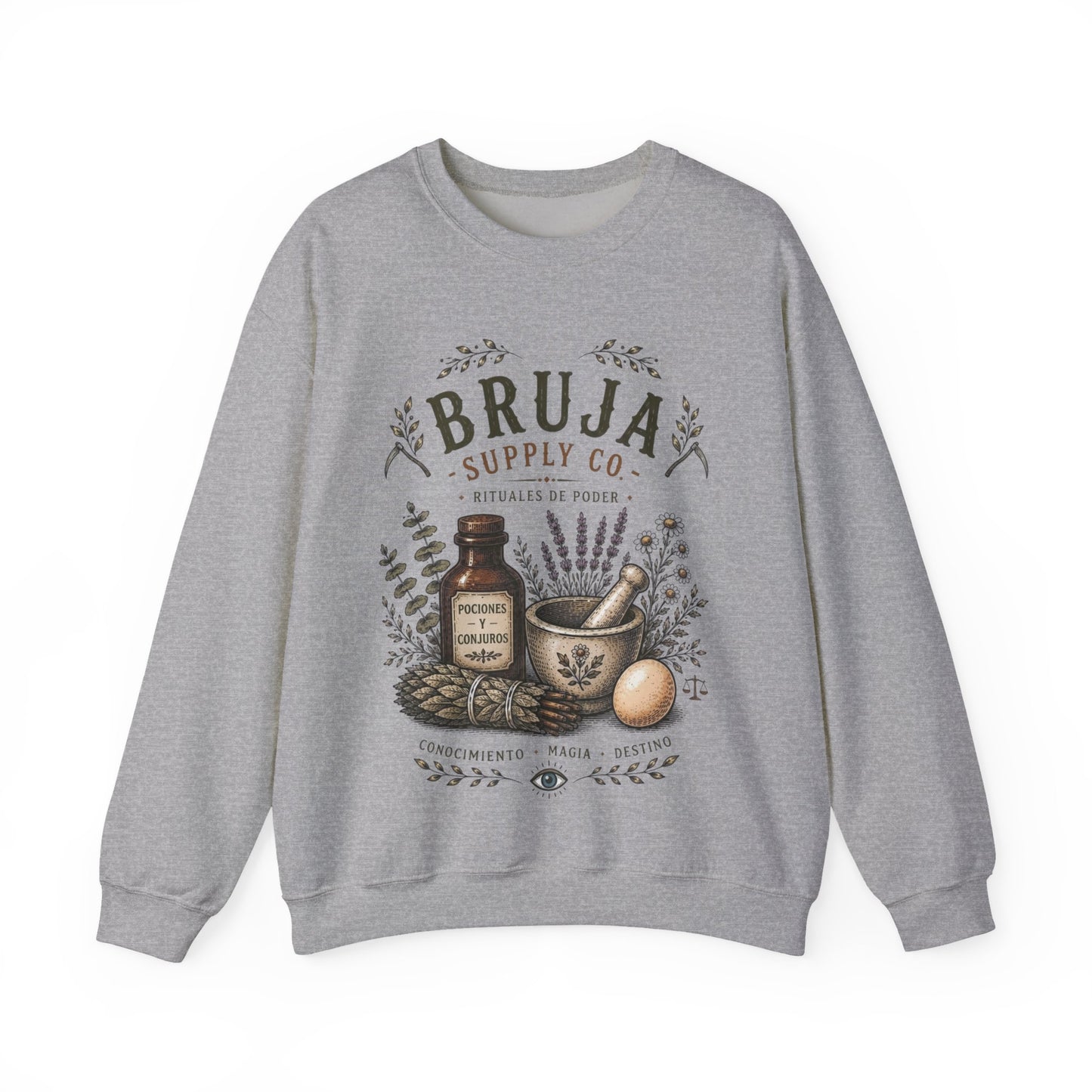 Bruja Sweatshirt - Latina Witch Magic Power Sudadera - Spanish Gift for Her - Bruja Vibes Only - Latina Pride Clothing