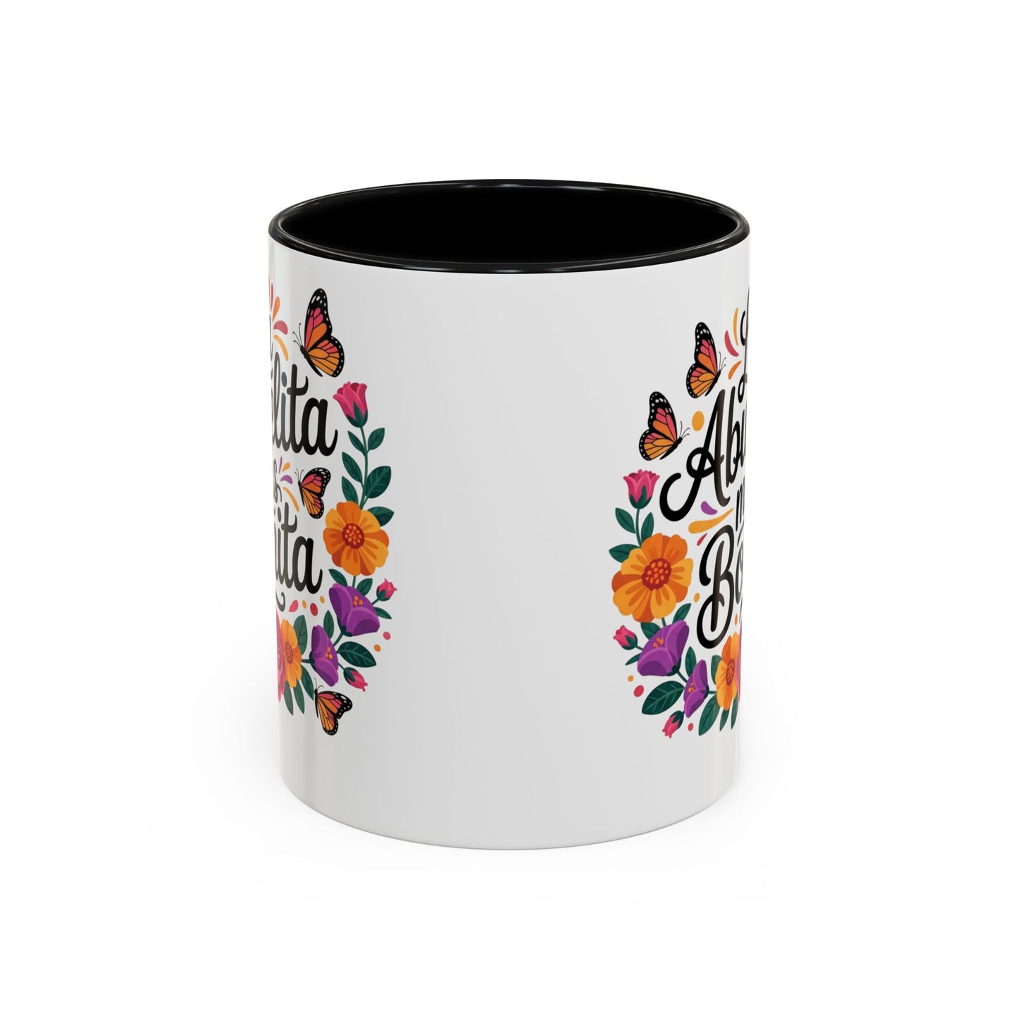 La Abuelita Mas Bonita Mug Butterfly Floral | Abuelita Gift Coffee Cup | Monarch Grandma Mug | Latina Grandmother Gift | Spanish Gift Her