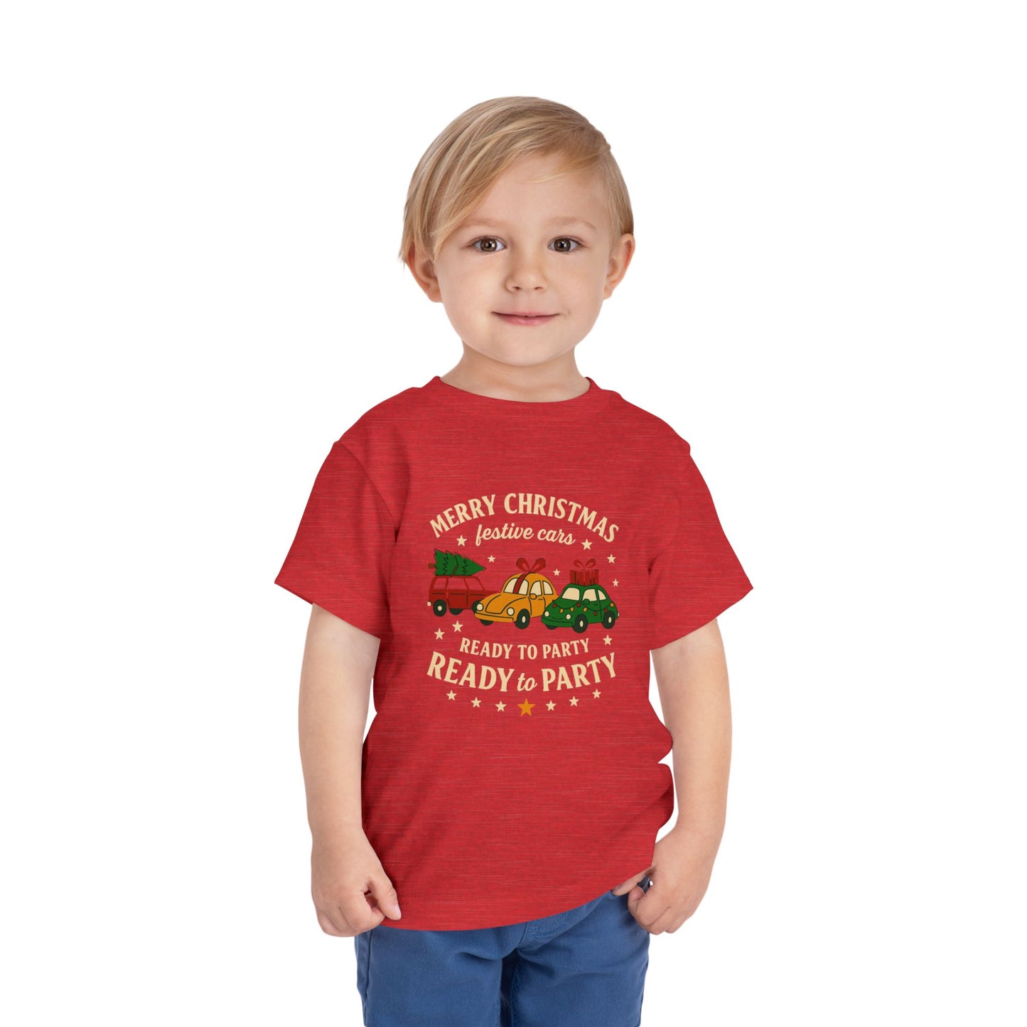 Christmas Cars Toddler Short Sleeve Tee