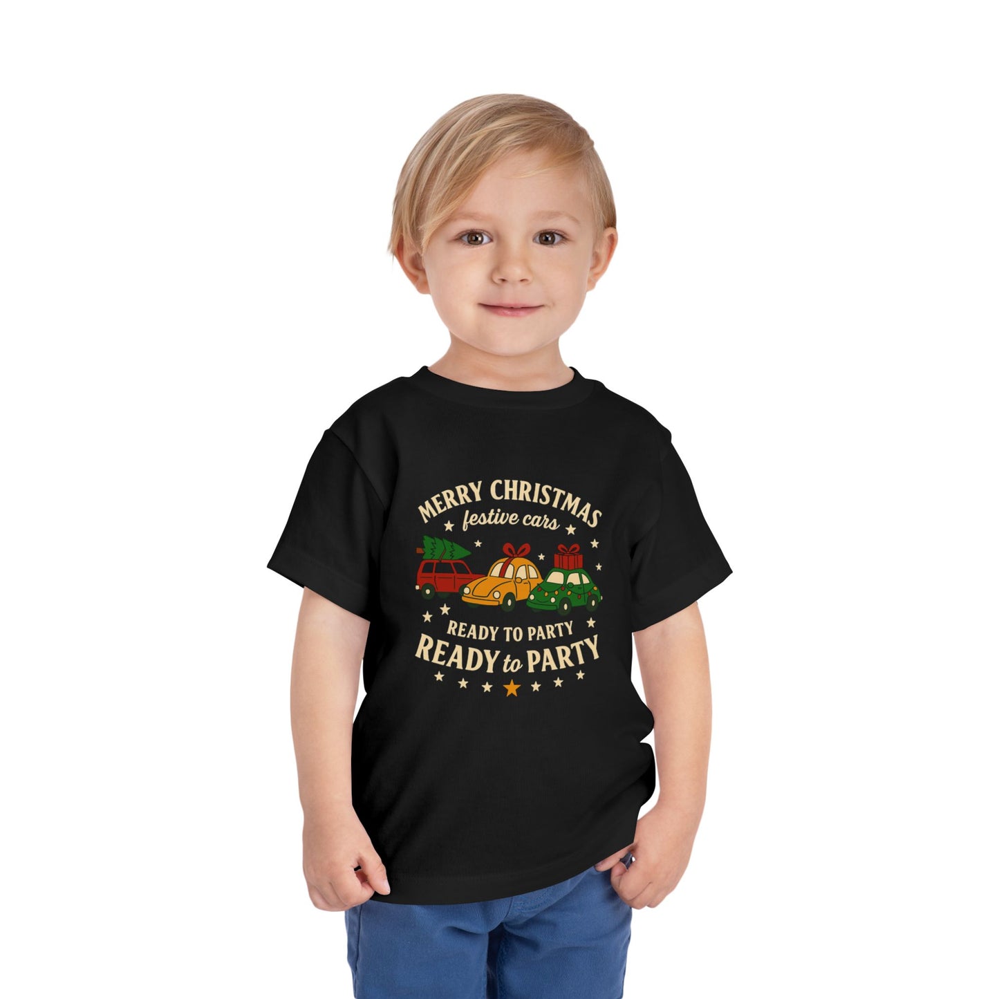 Christmas Cars Toddler Short Sleeve Tee